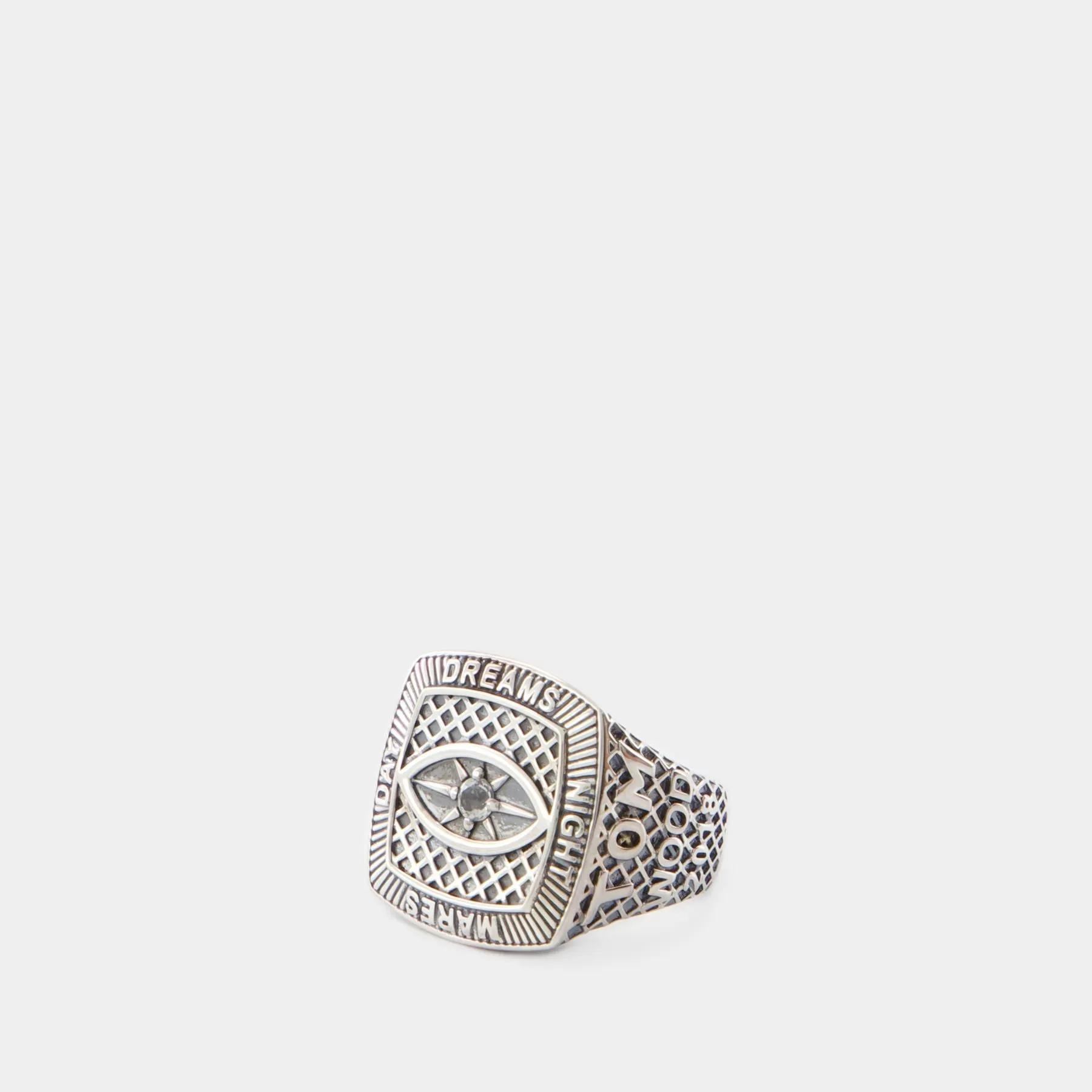 Champion Crystal Eye Ring in Silver and Crystal