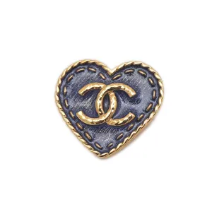 Chanel blue gold Metal Brooch (Pre-Owned)