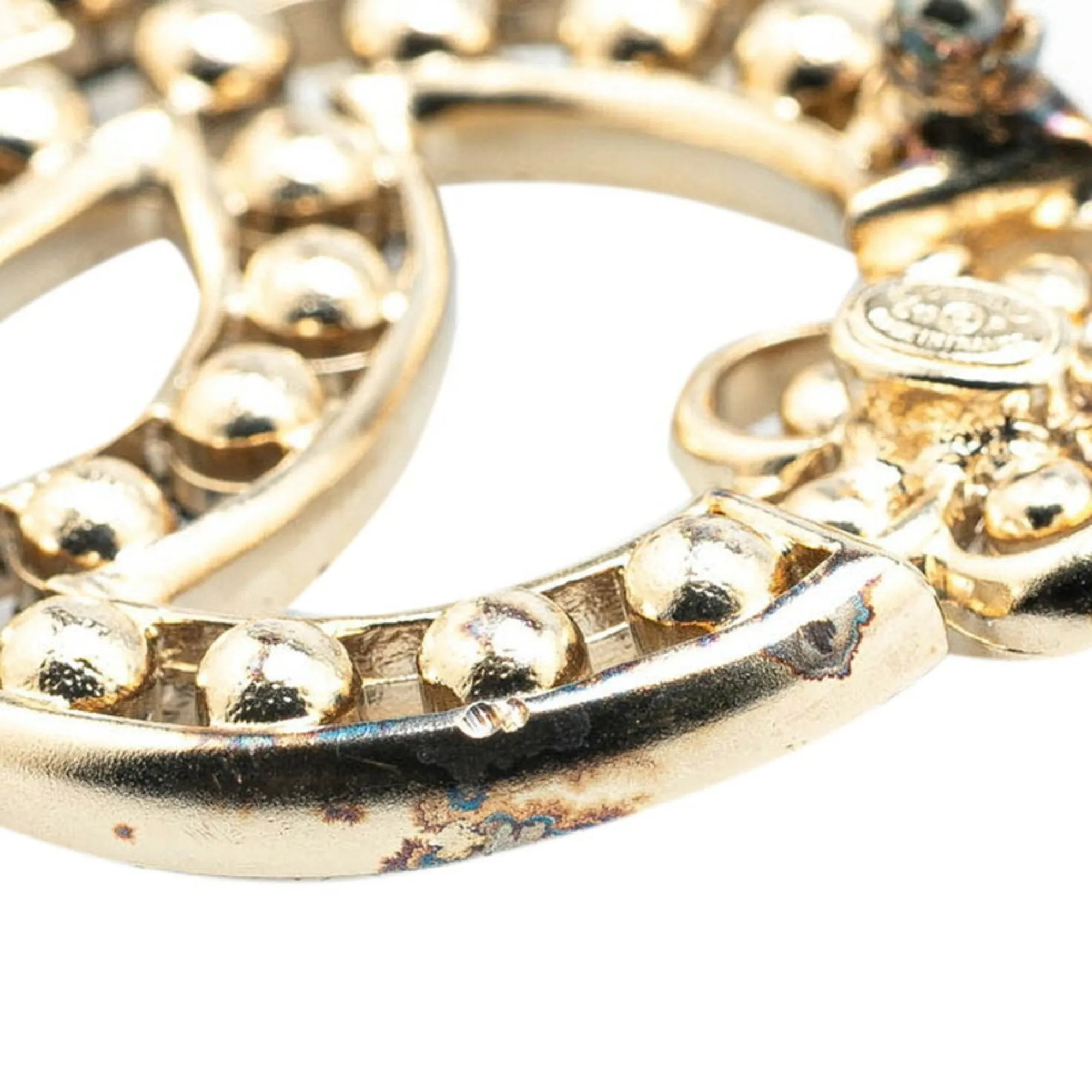 Chanel gold gold Plating Brooch (Pre-Owned)