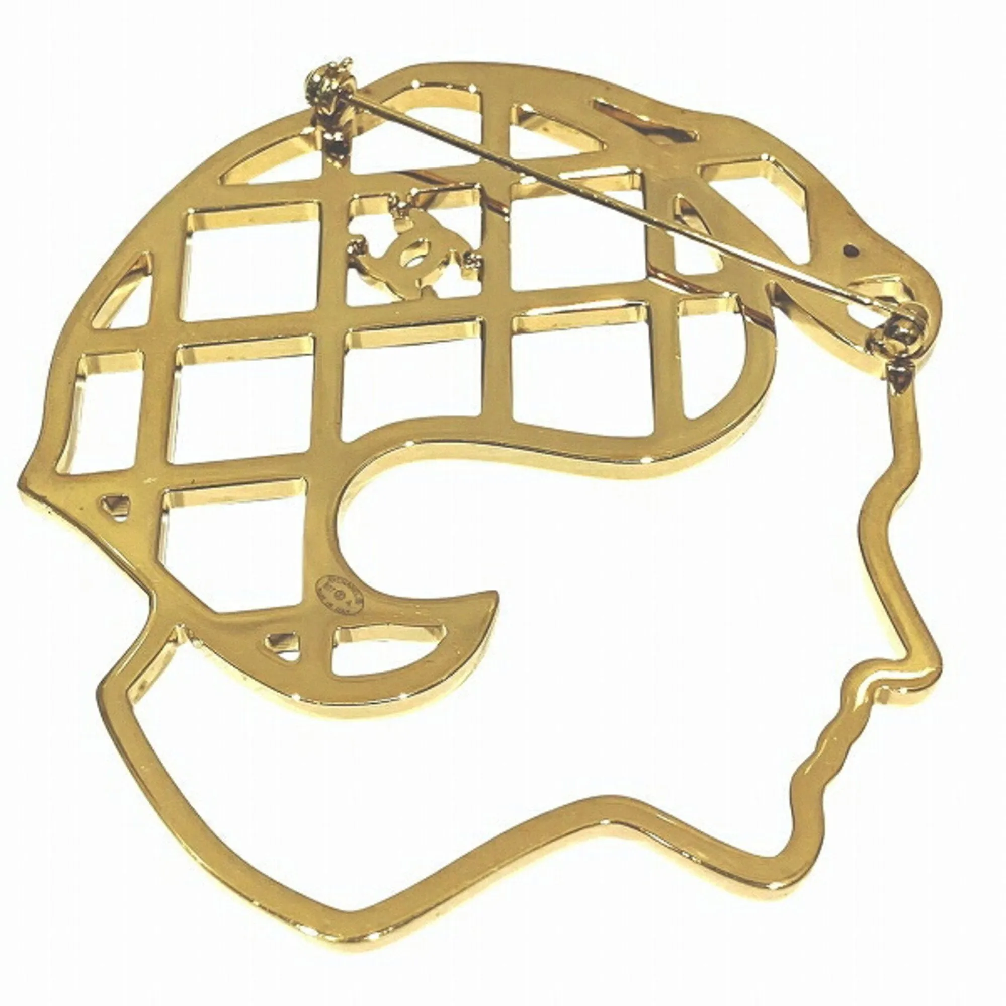 Chanel gold gold Plating Brooch (Pre-Owned)