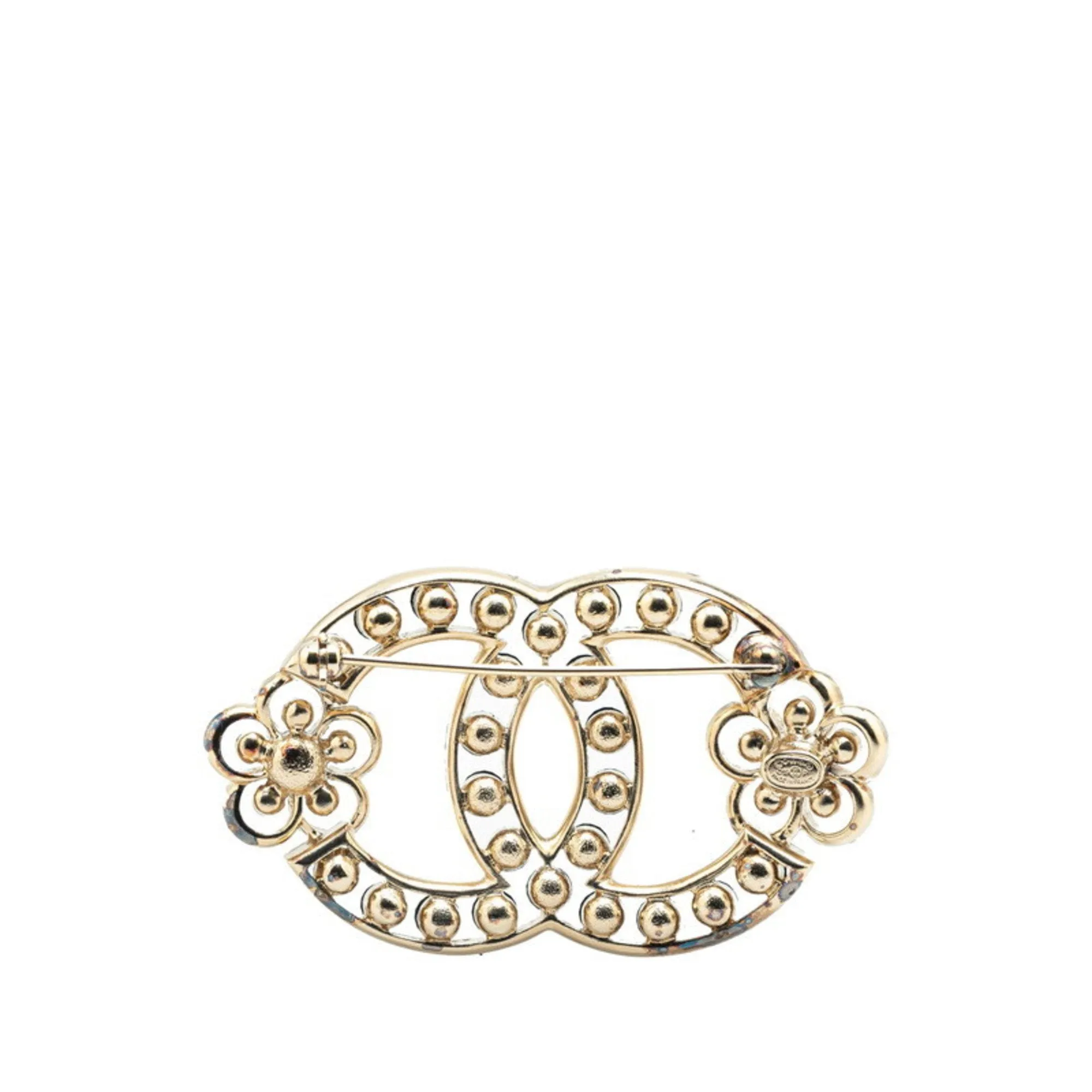 Chanel gold gold Plating Brooch (Pre-Owned)