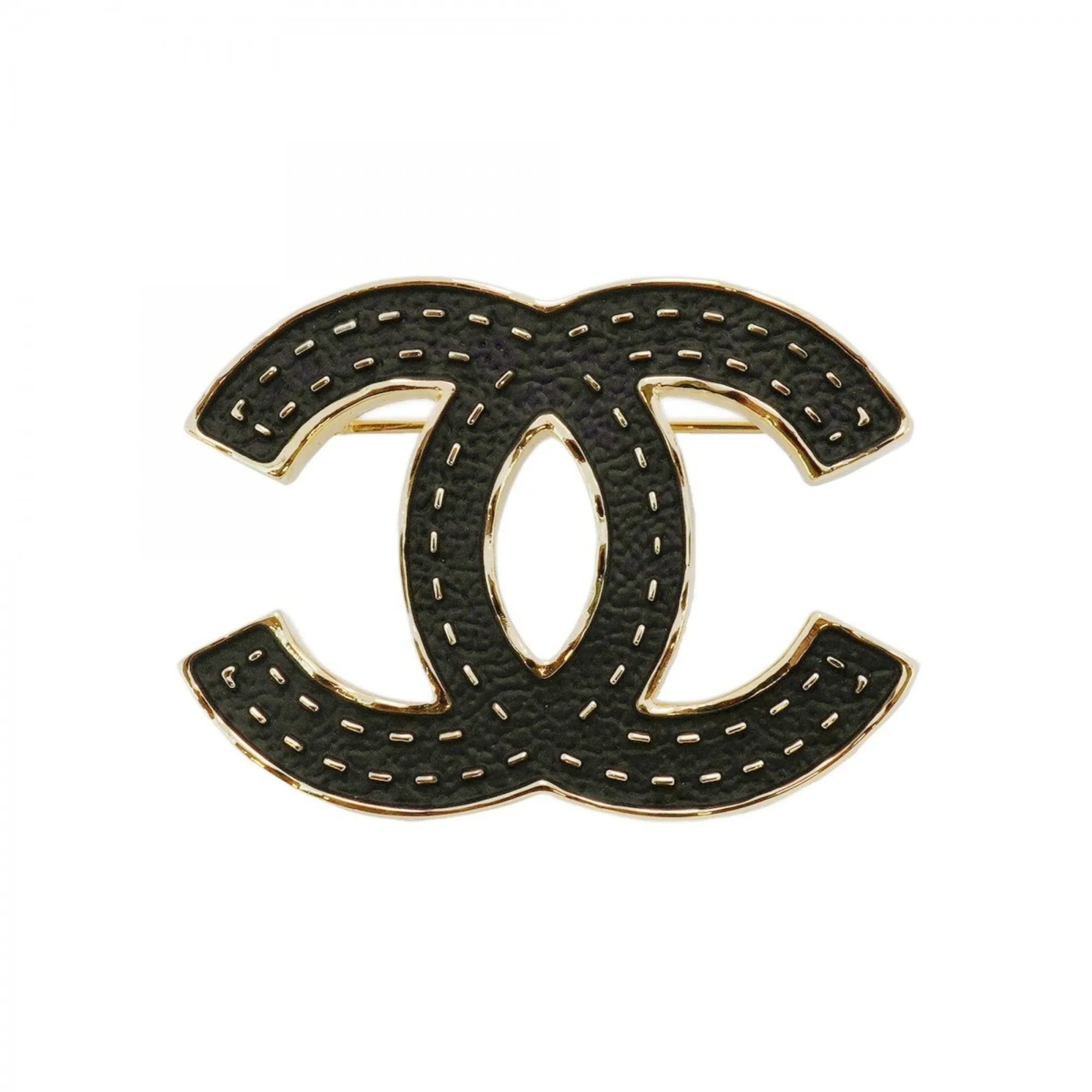Chanel gold gold Plating Brooch (Pre-Owned)