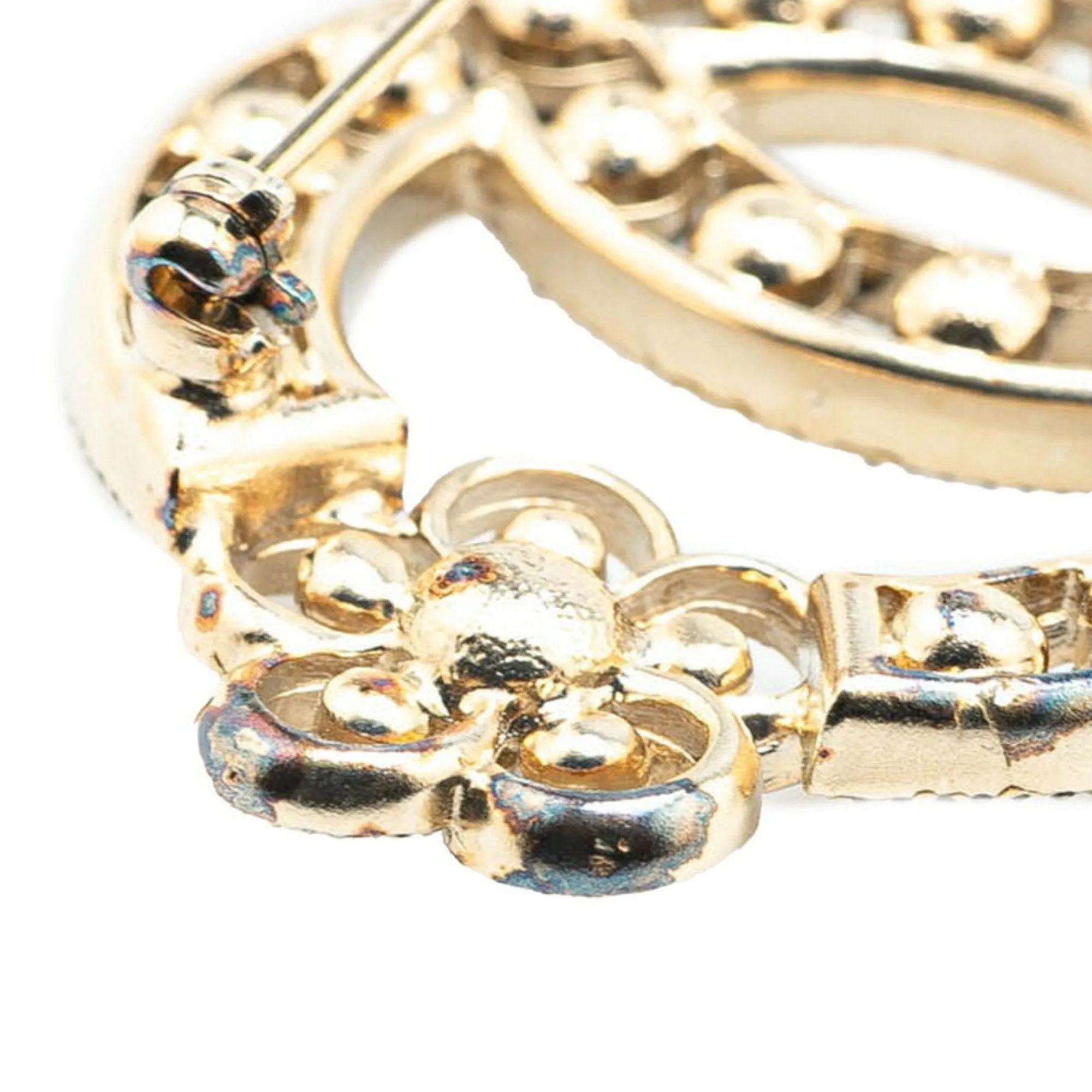 Chanel gold gold Plating Brooch (Pre-Owned)