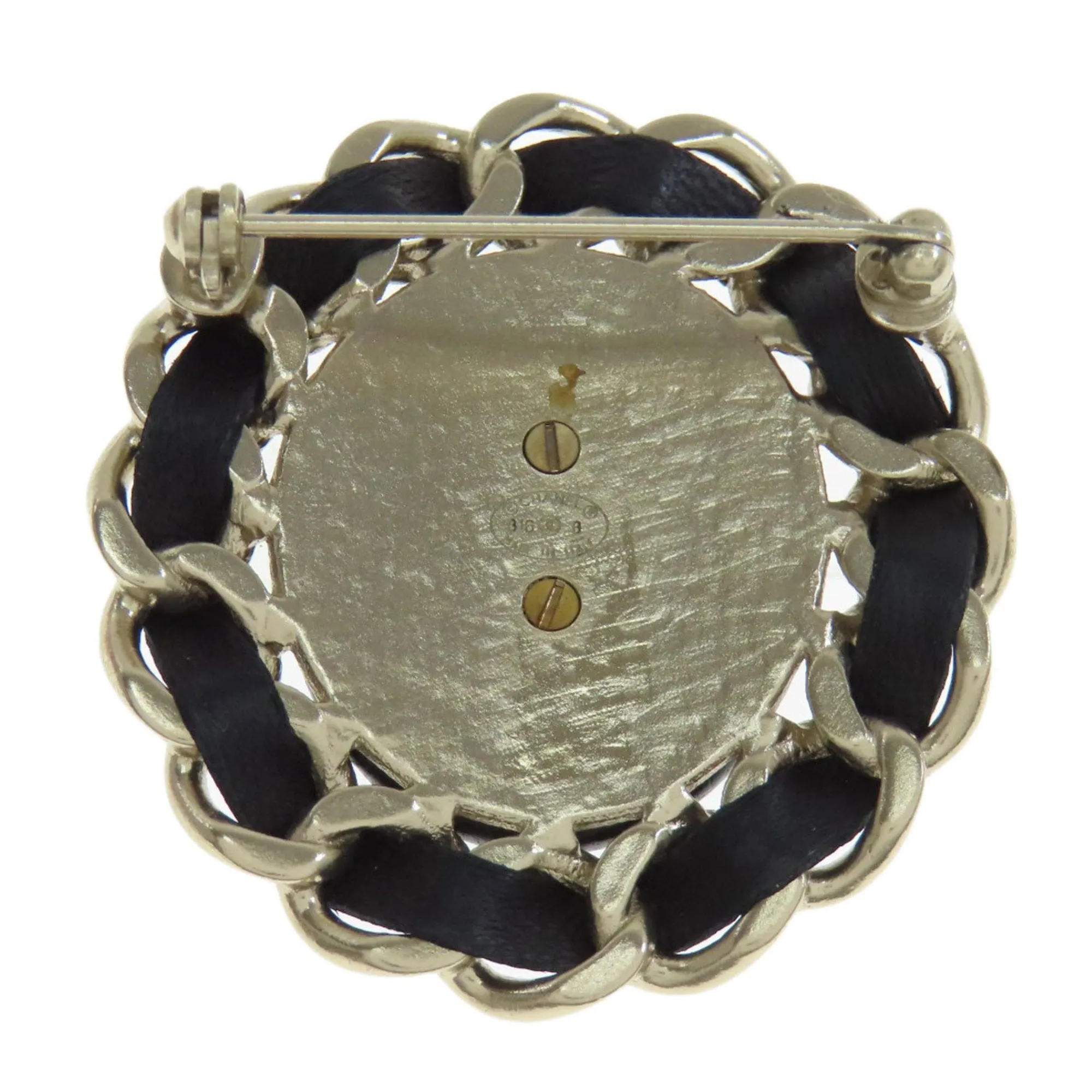 Chanel Leather Metal Brooch (Pre-Owned)