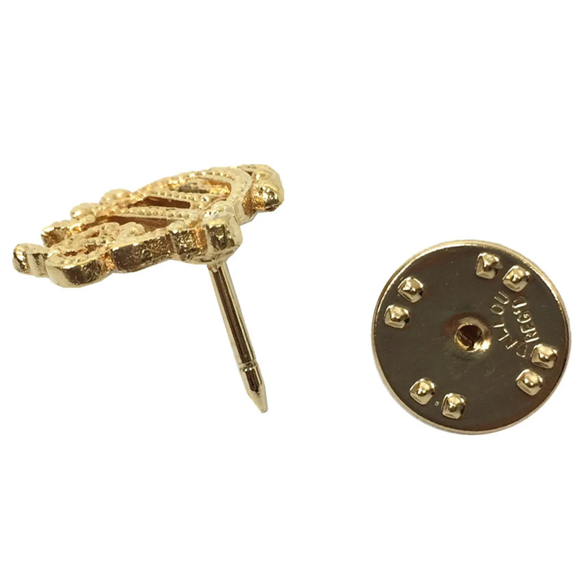 Christian Dior Brass Pin Brooch (Pre-Owned)