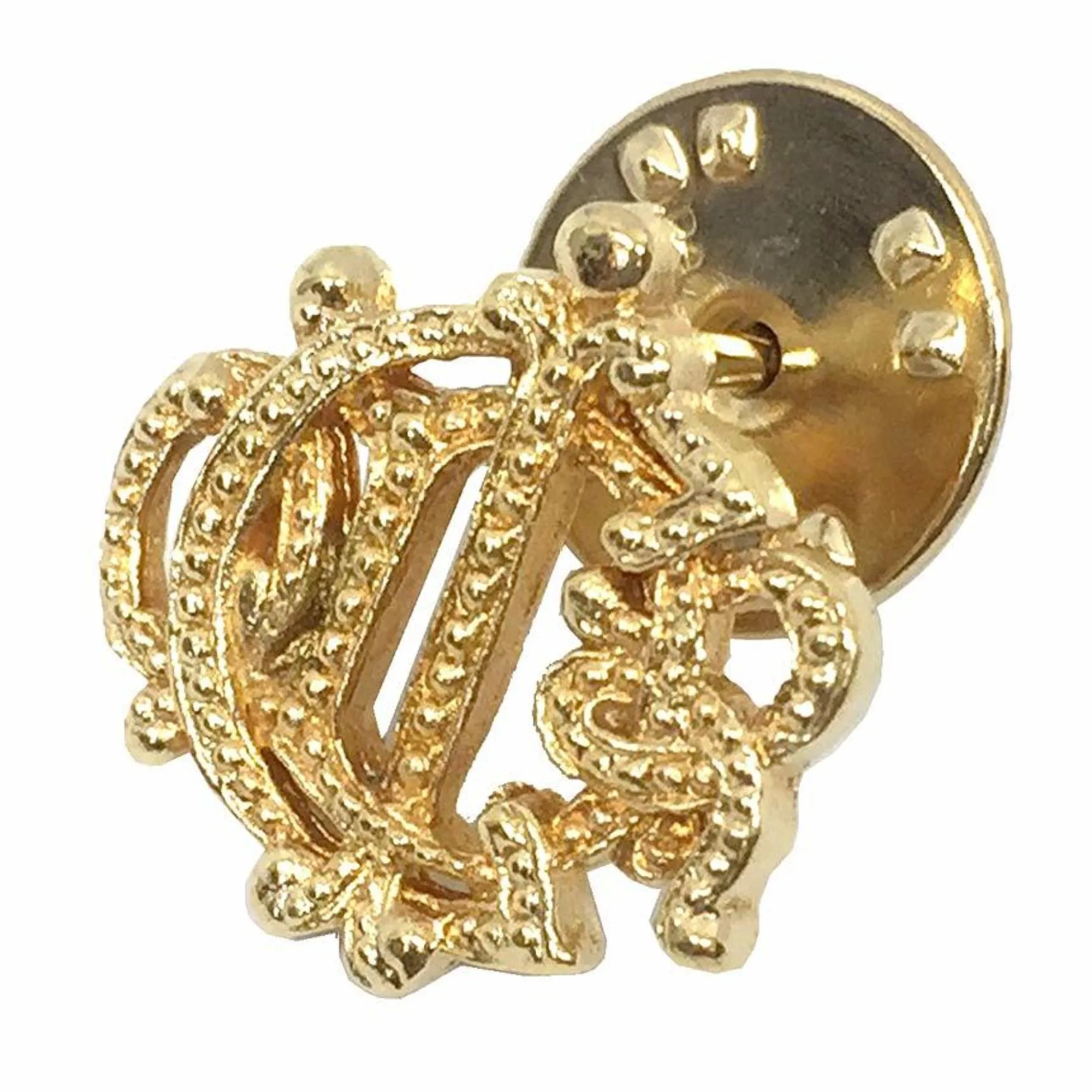 Christian Dior Brass Pin Brooch (Pre-Owned)