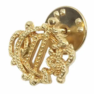 Christian Dior Brass Pin Brooch (Pre-Owned)
