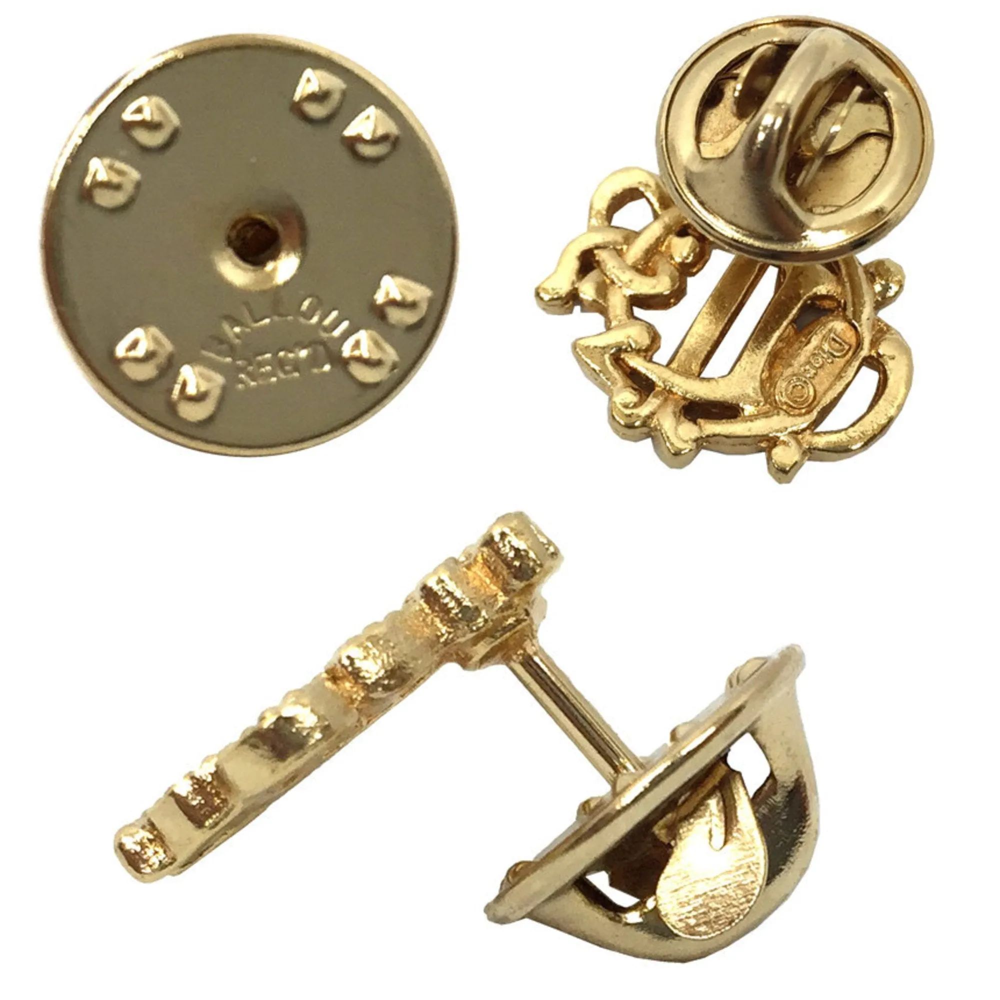 Christian Dior Brass Pin Brooch (Pre-Owned)