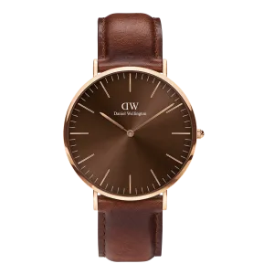 Classic St Mawes Amber Rose Gold Daniel Wellington
