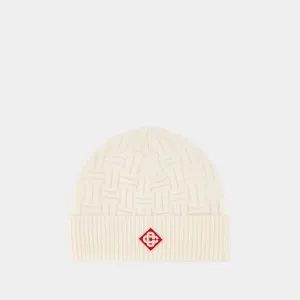 Column Stitch Beanie - Casablanca - Wool - White