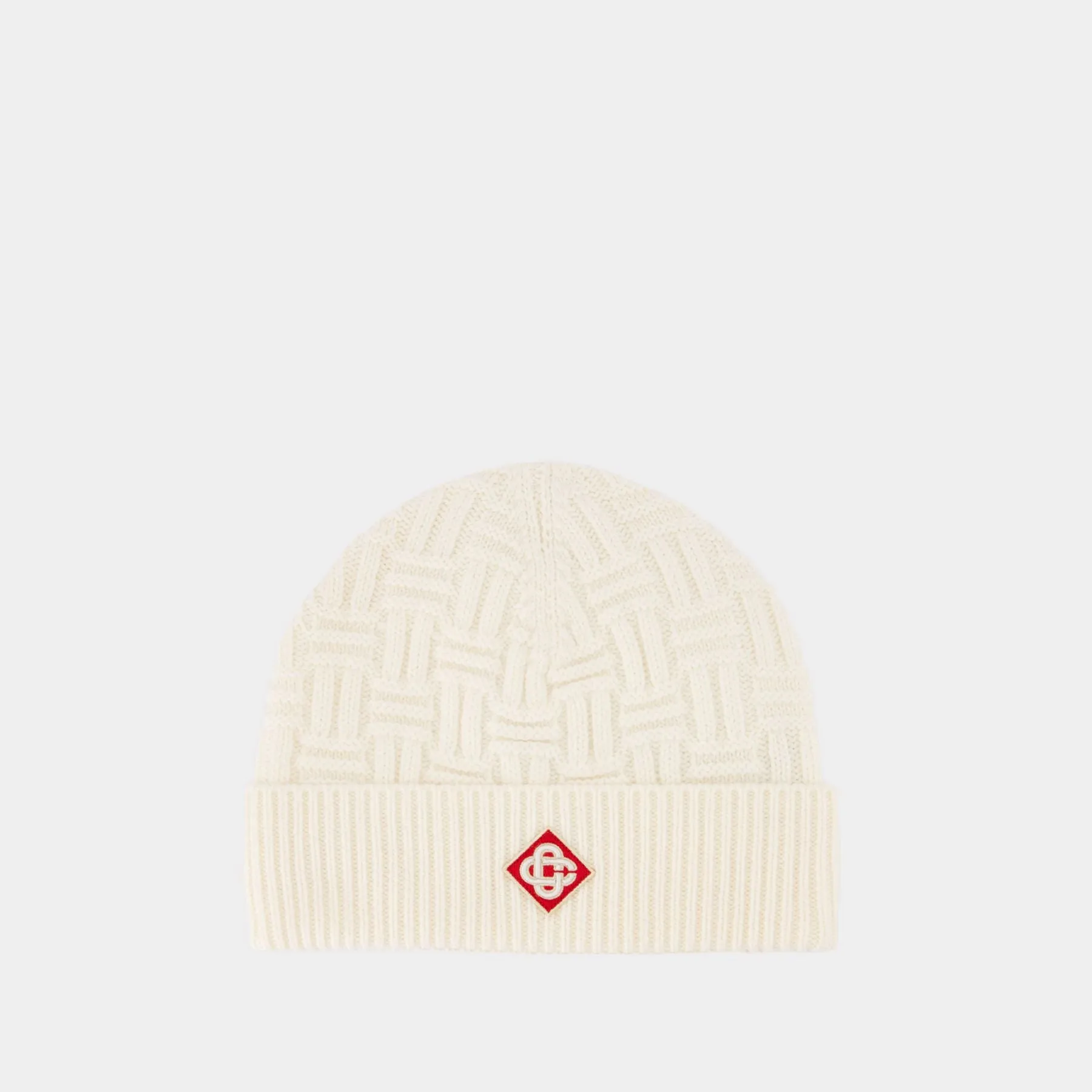 Column Stitch Beanie - Casablanca - Wool - White