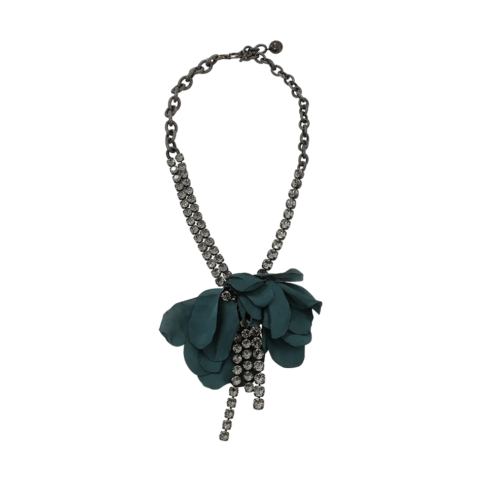 Crystal And Flower Necklace