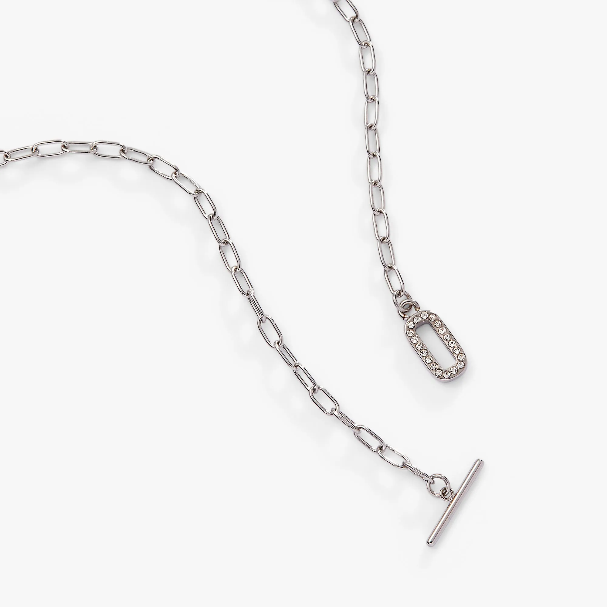 Crystal Pave Toggle Necklace