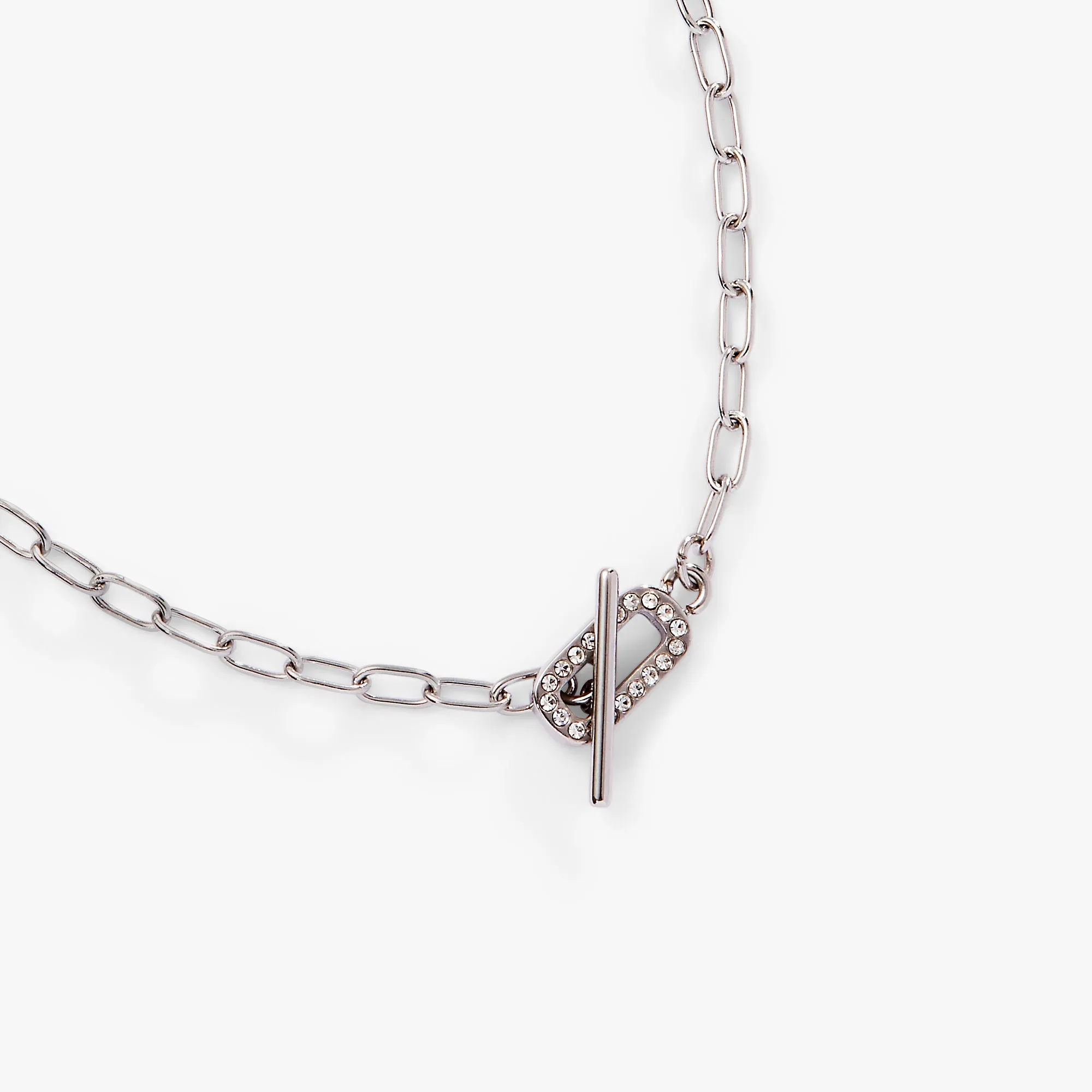 Crystal Pave Toggle Necklace