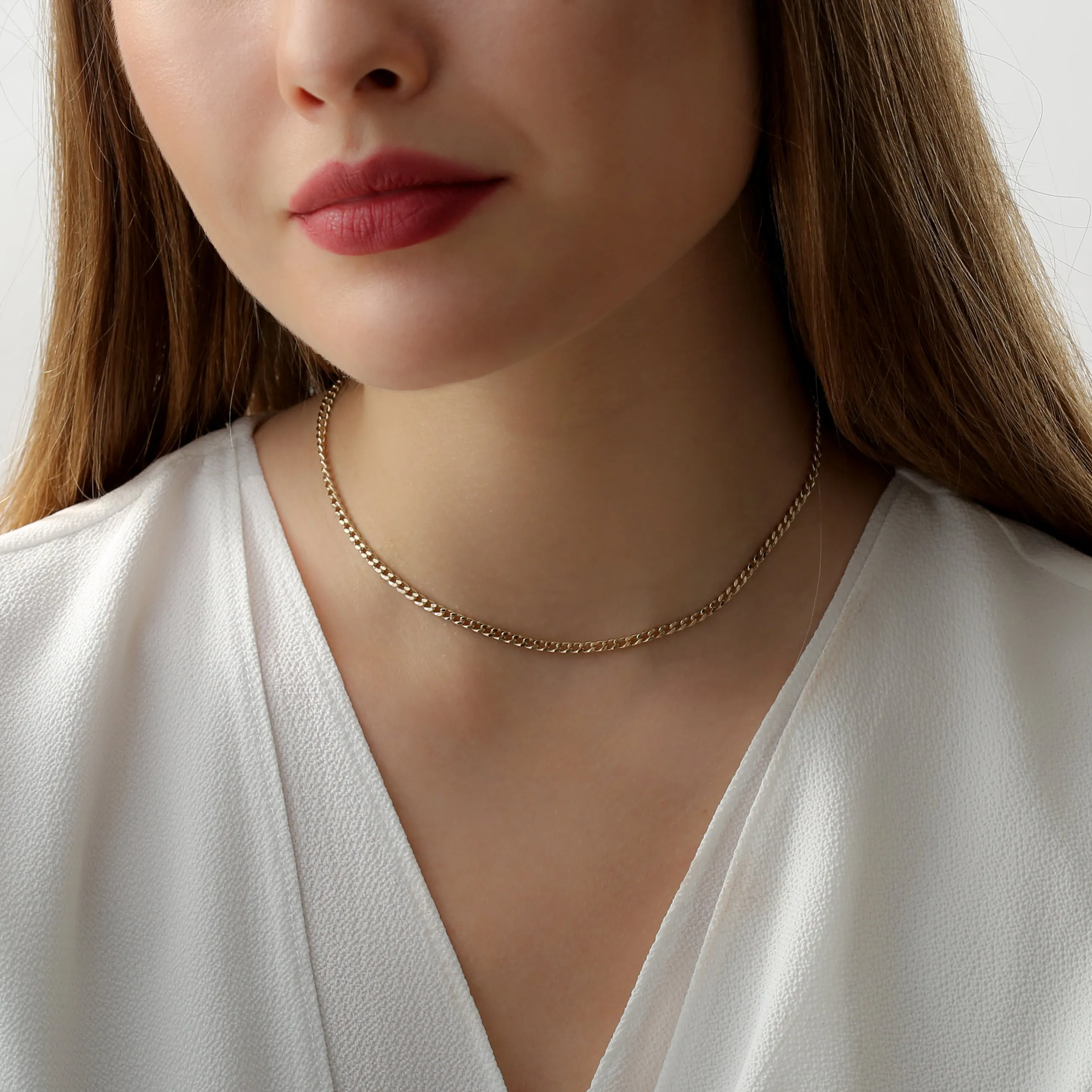 Cuban Link Chain Necklace - 3 mm, Mira SARAHELISE