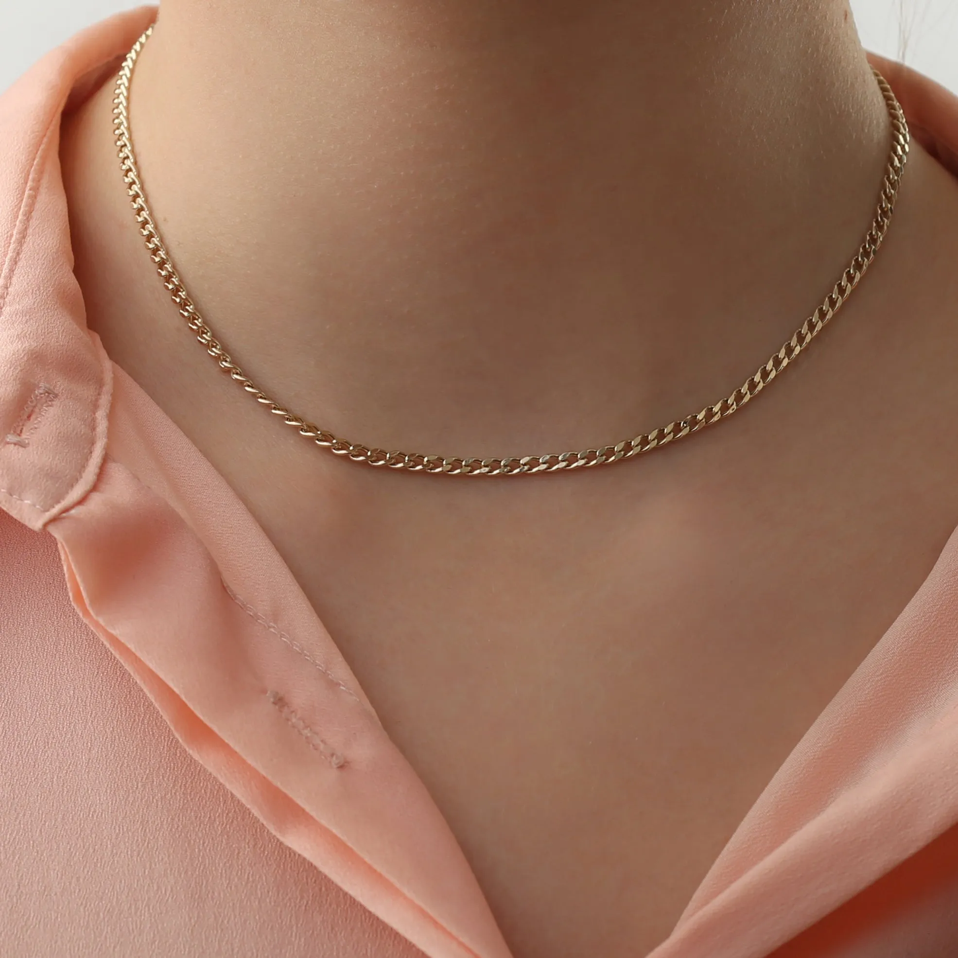 Cuban Link Chain Necklace - 3 mm, Mira SARAHELISE