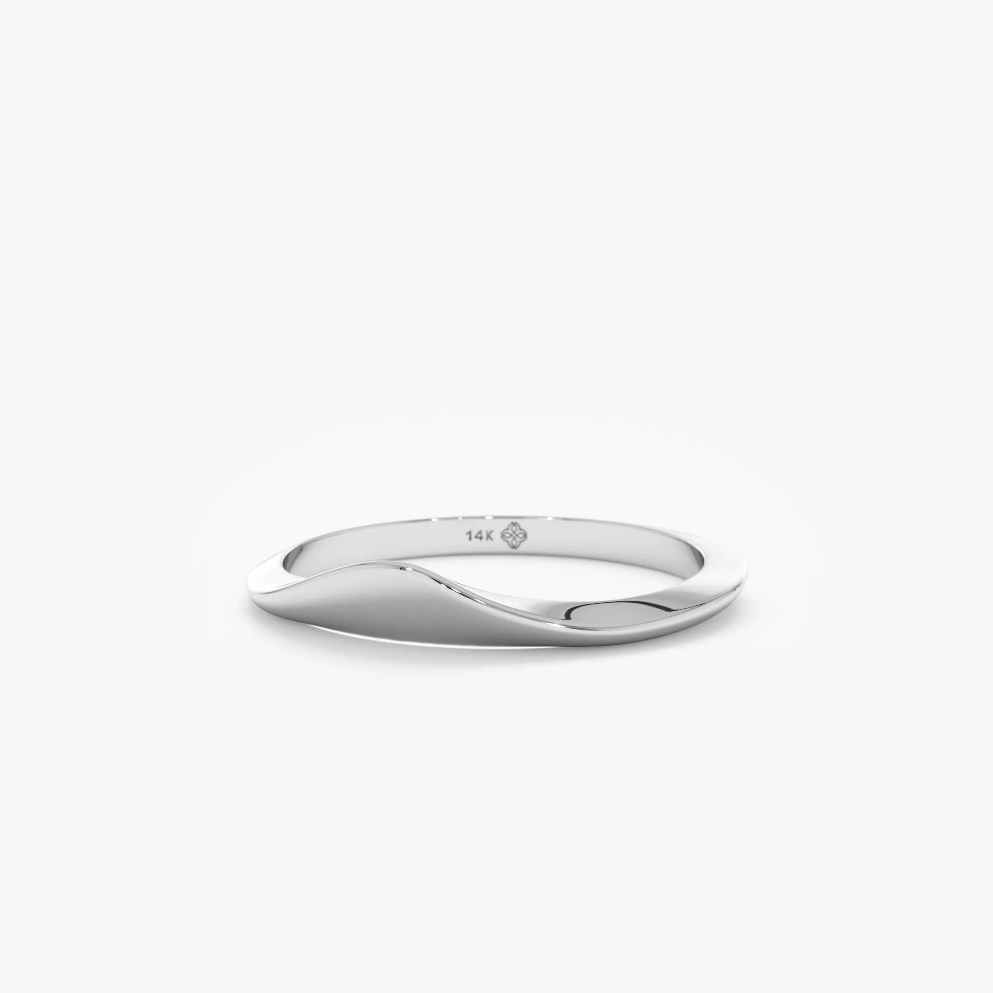 Curved Solid Gold Ring, Oakley SARAHELISE