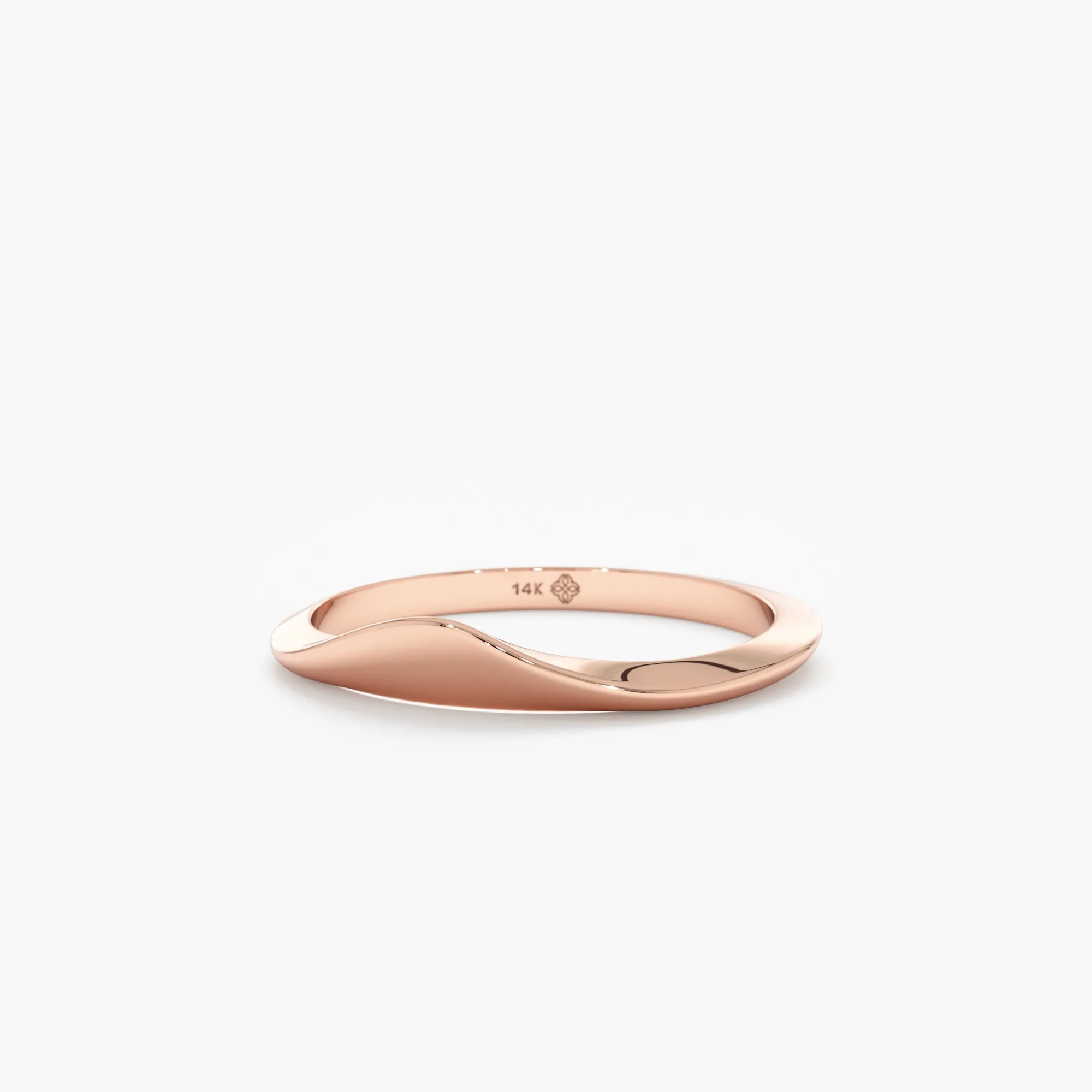 Curved Solid Gold Ring, Oakley SARAHELISE