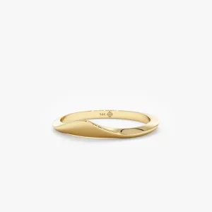 Curved Solid Gold Ring, Oakley SARAHELISE