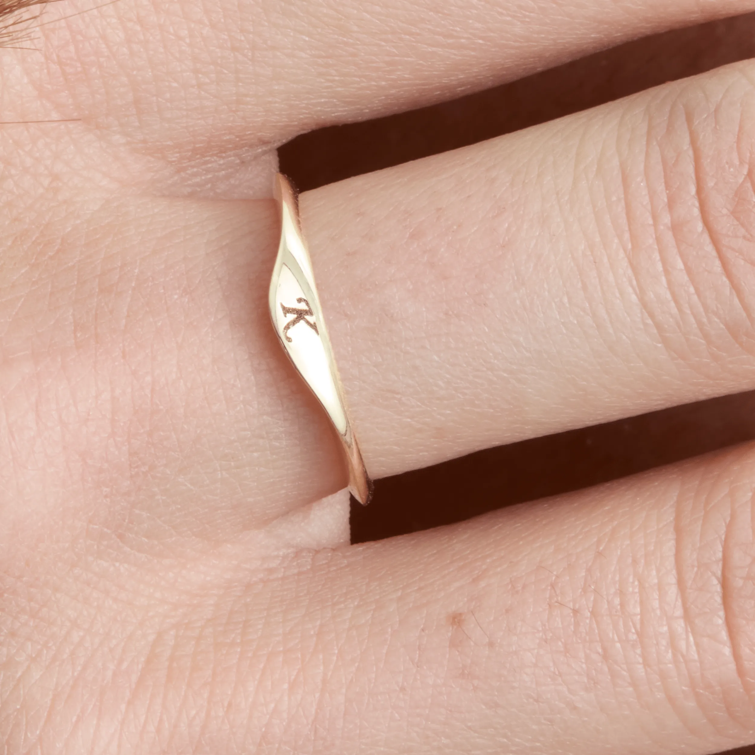 Curved Solid Gold Ring, Oakley SARAHELISE
