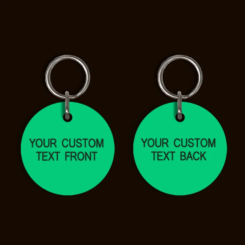 [CUSTOM] Large Pet Tag (Glow In The Dark Double Sided)