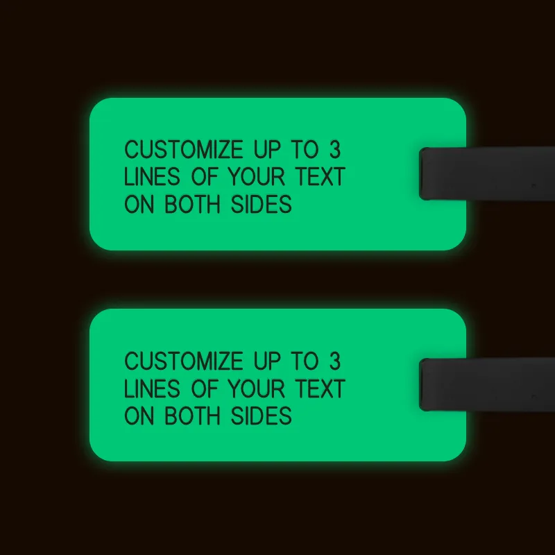 [CUSTOM] Luggage Tag (Glow In The Dark Double Sided)