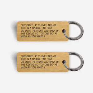 [CUSTOM] Rant Keytag (Double Sided)