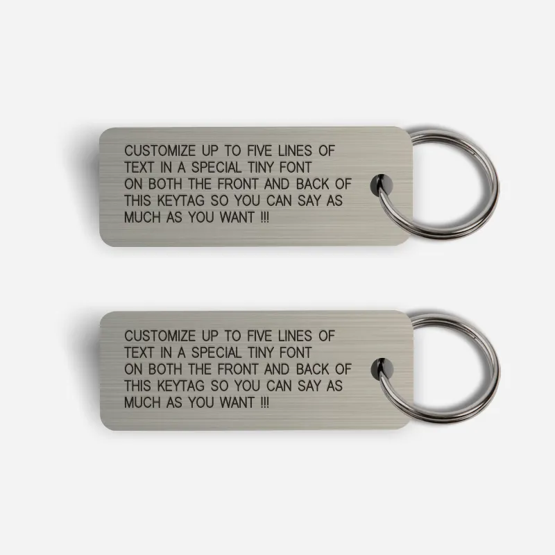 [CUSTOM] Rant Keytag (Double Sided)