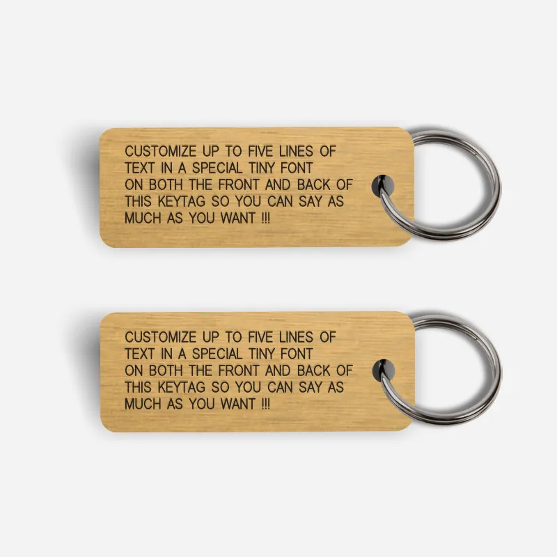 [CUSTOM] Rant Keytag (Double Sided)