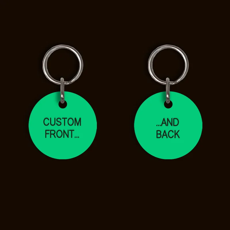 [CUSTOM] Small Pet Tag (Glow In The Dark Double Sided)