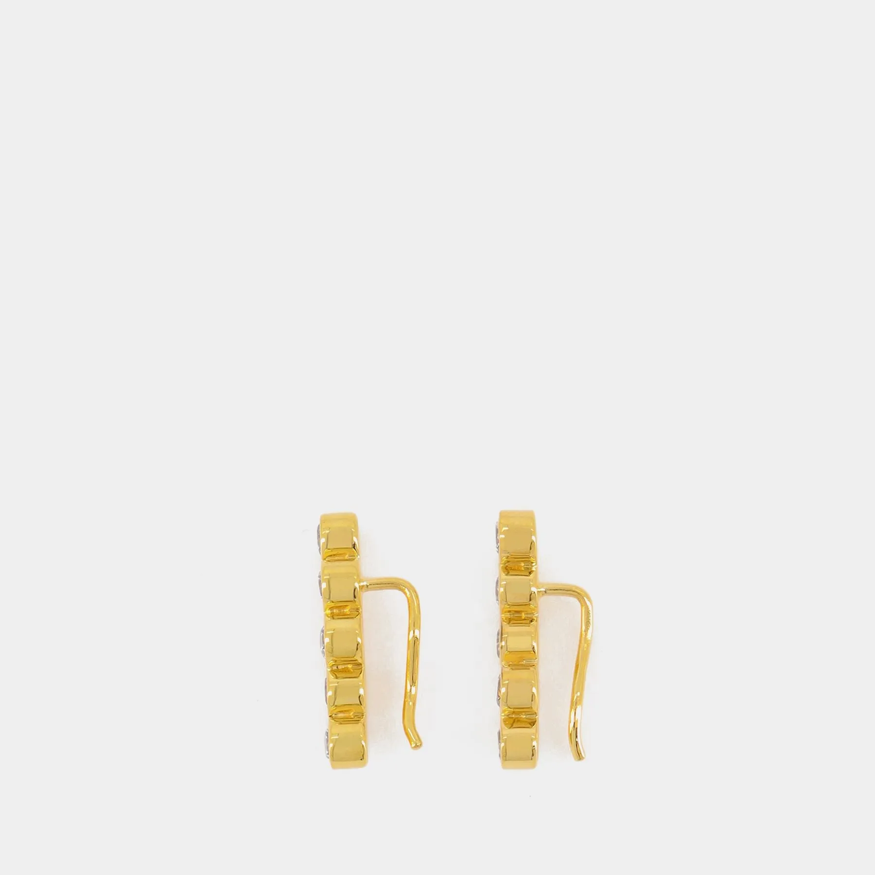 D Lu Earrings Gold-plated with Zirconiums