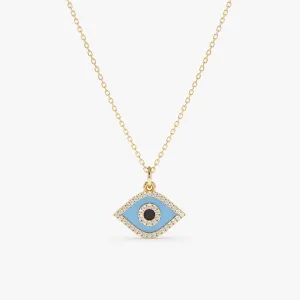 Diamond and Enamel Evil Eye Charm, Lucinda SARAHELISE