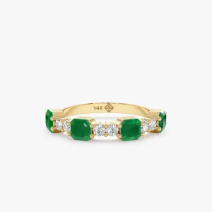 Diamond and Octagon Emerald Ring, Una SARAHELISE
