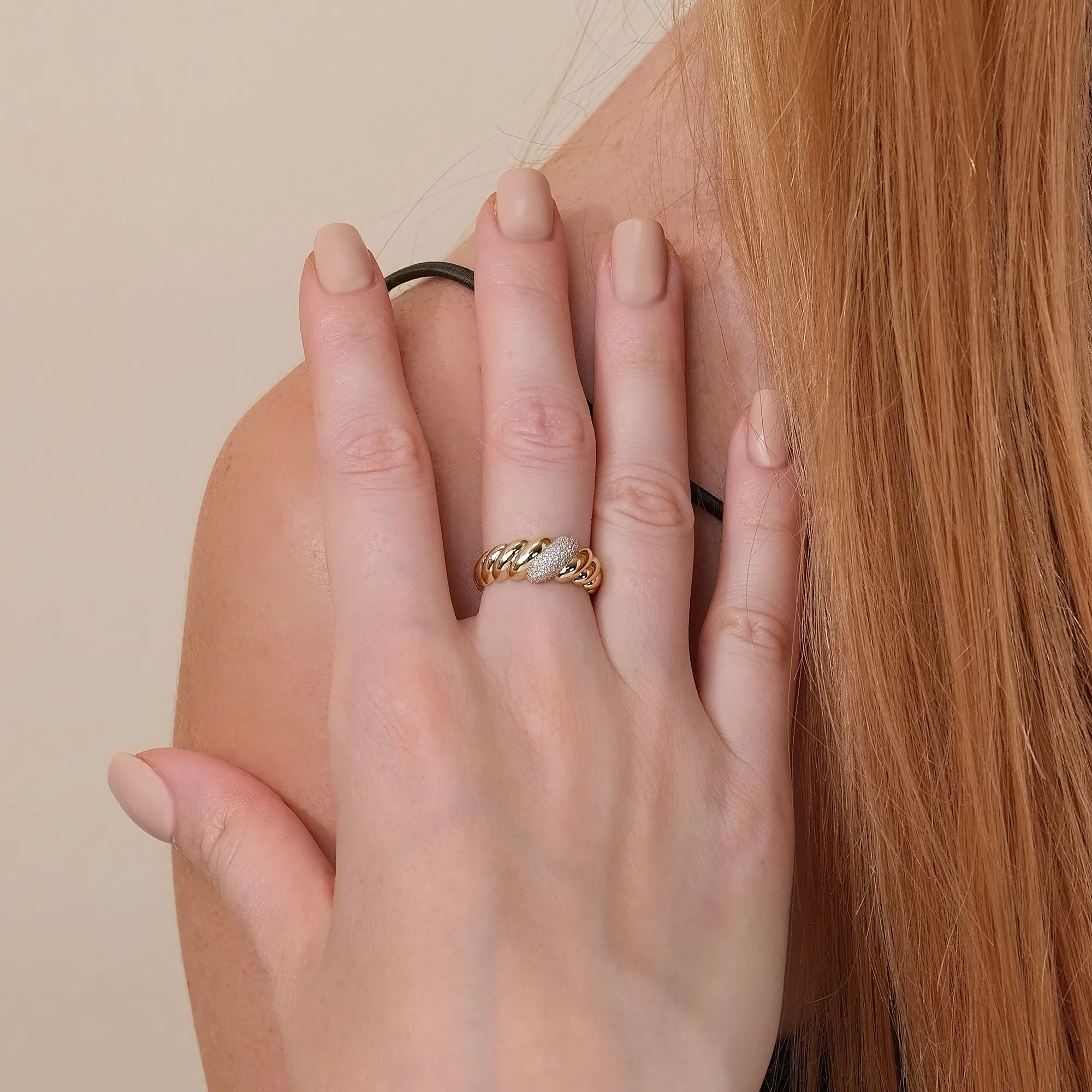 Diamond Croissant Ring, Amina SARAHELISE