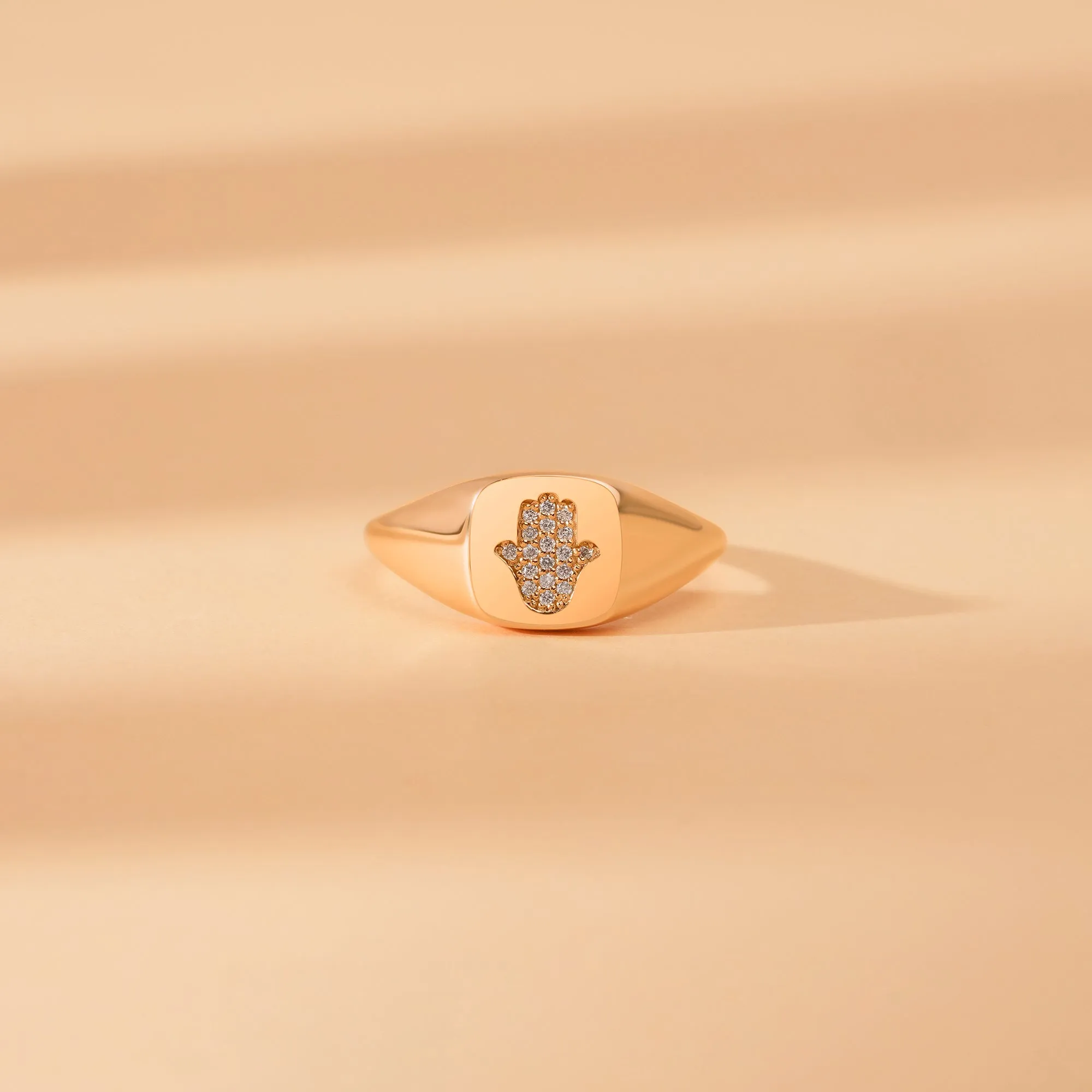 Diamond Hamsa Signet Ring, Giselle SARAHELISE