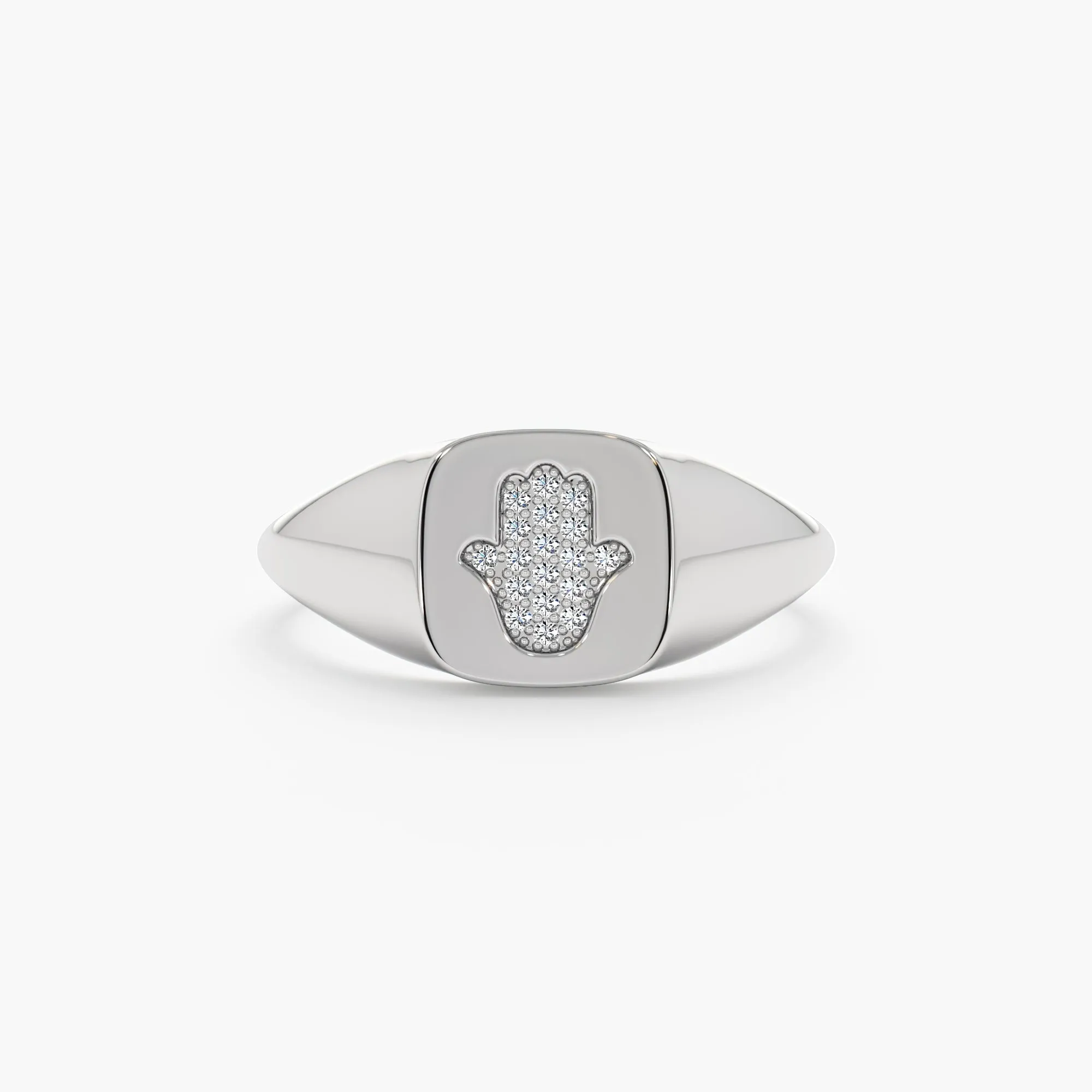 Diamond Hamsa Signet Ring, Giselle SARAHELISE