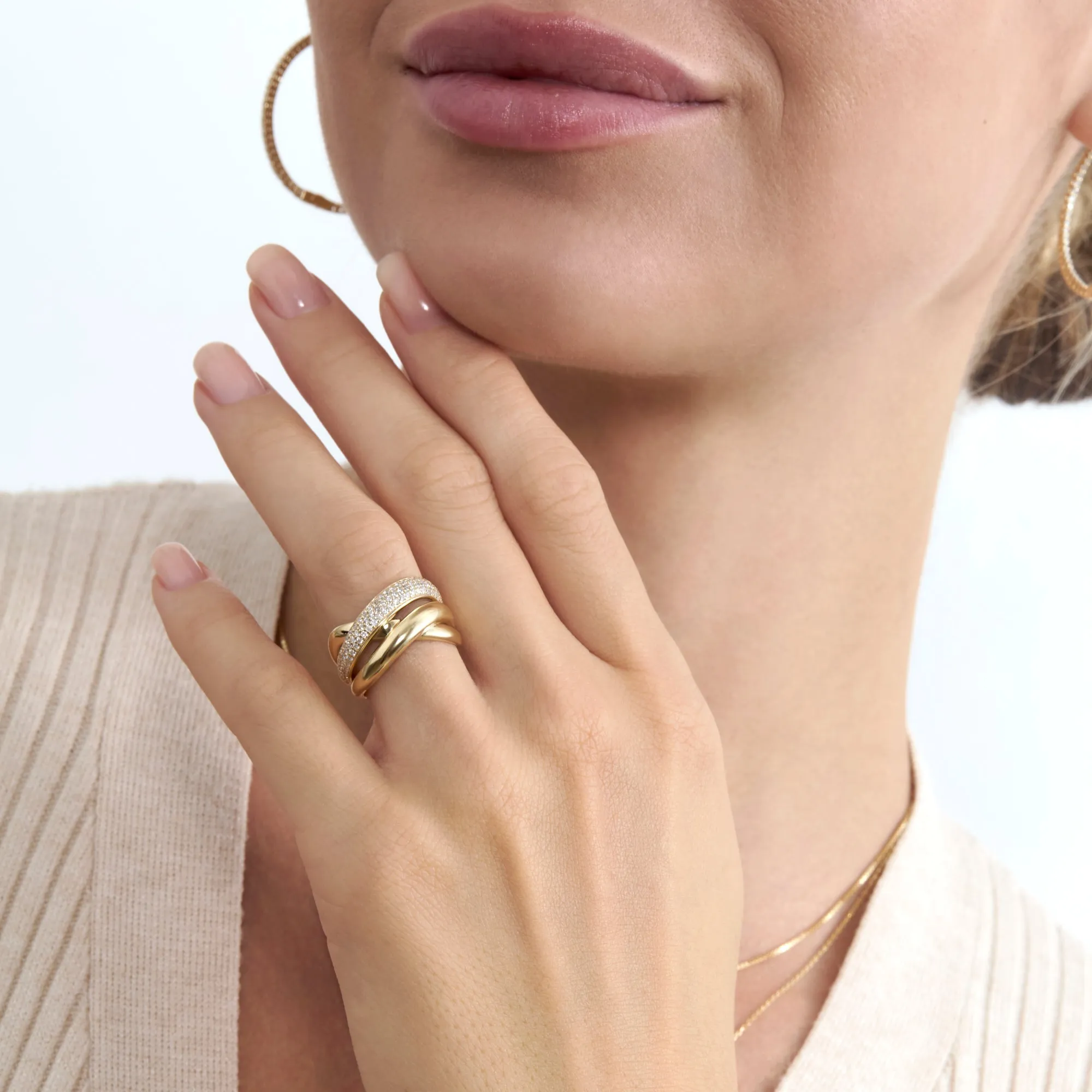 Diamond Multi-Layer Winding Ring, Elliot SARAHELISE