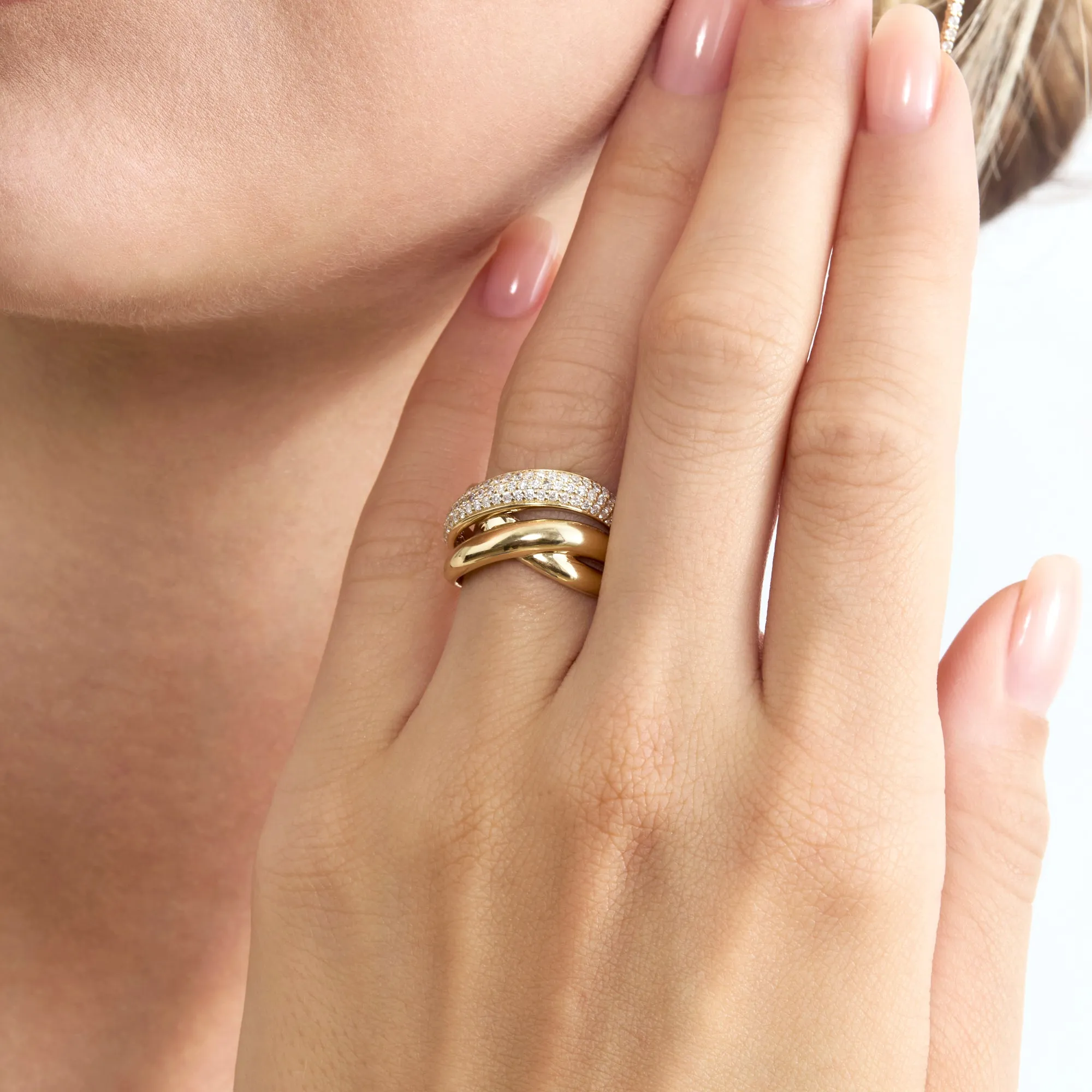 Diamond Multi-Layer Winding Ring, Elliot SARAHELISE