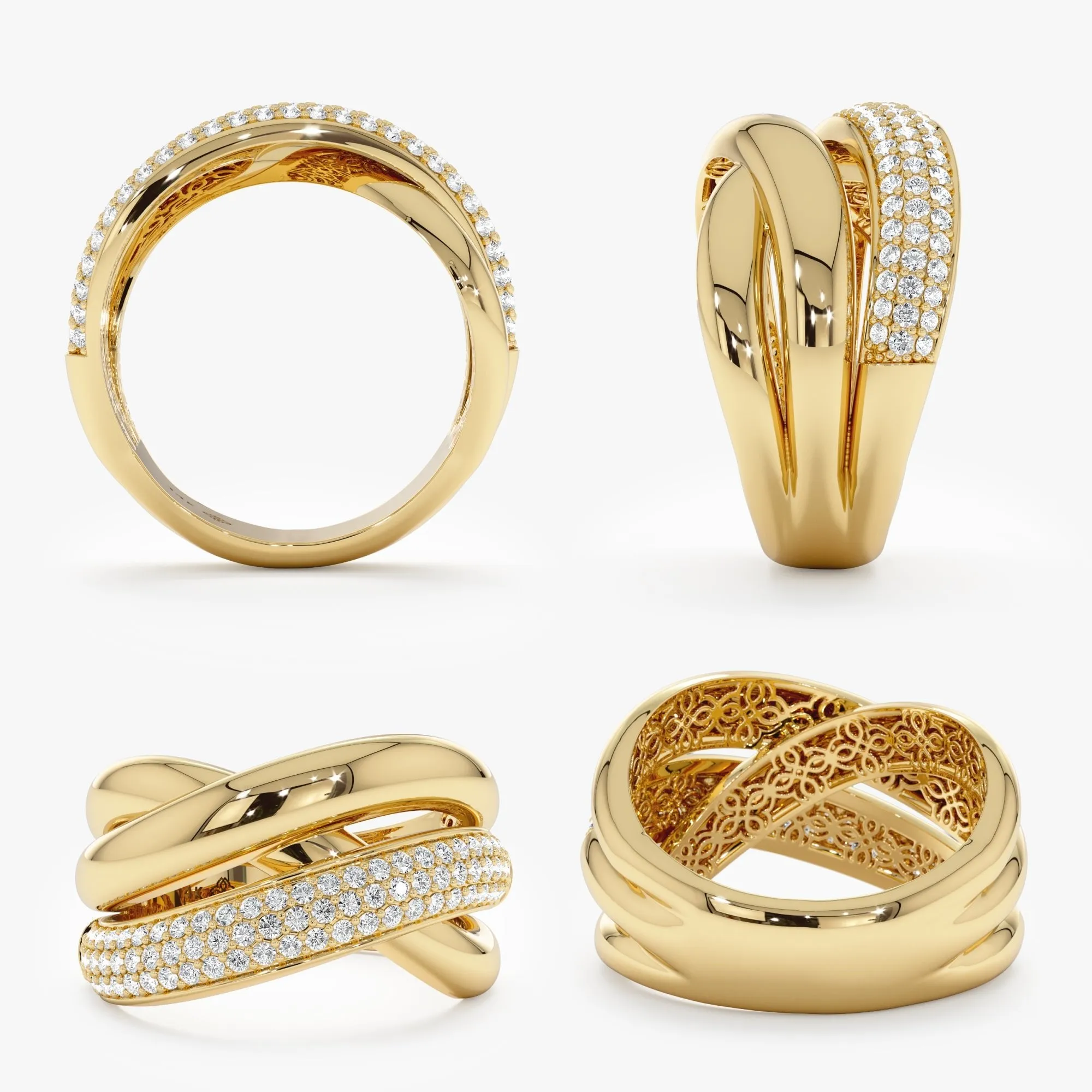 Diamond Multi-Layer Winding Ring, Elliot SARAHELISE