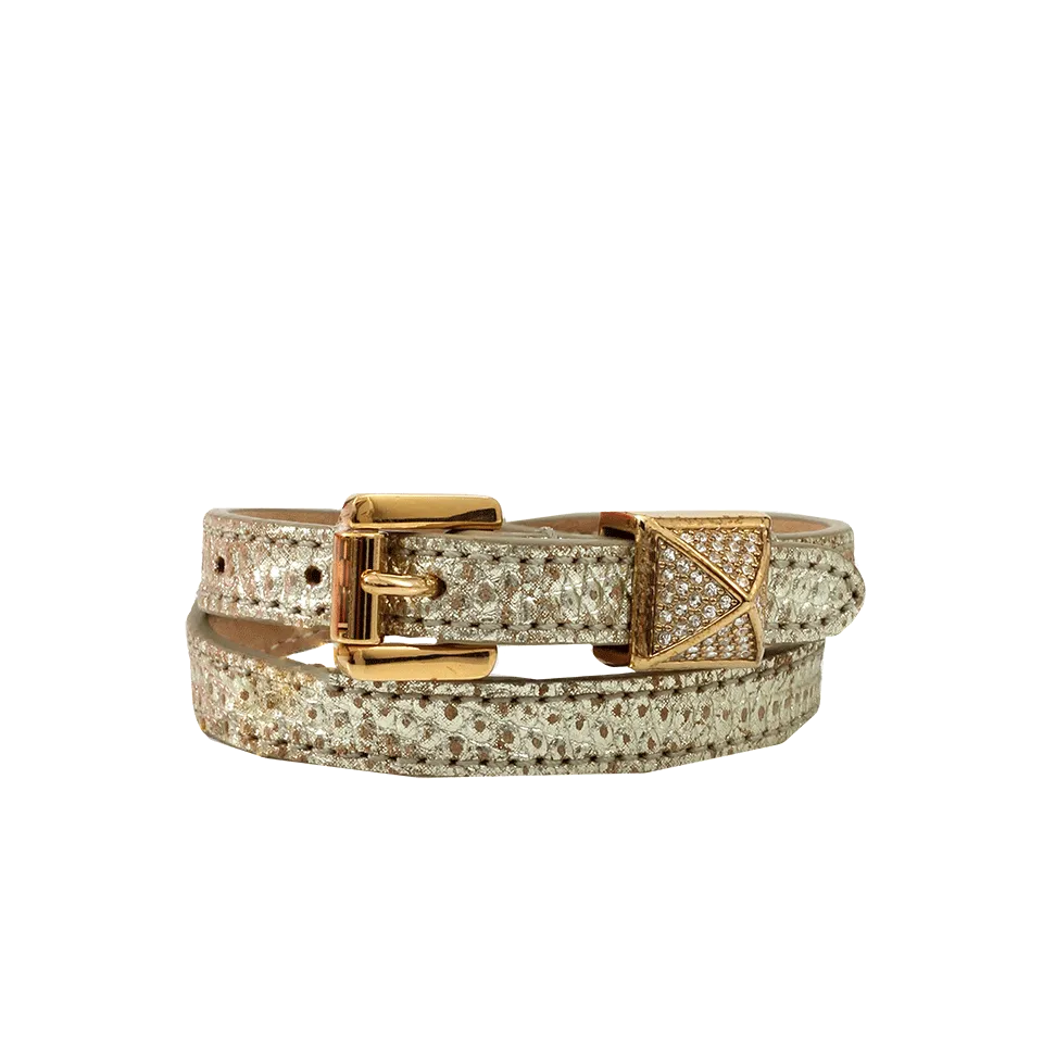 Double Wrap Metallic Bracelet