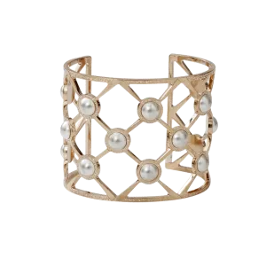 Elizabeth Wide Pearl Cuff