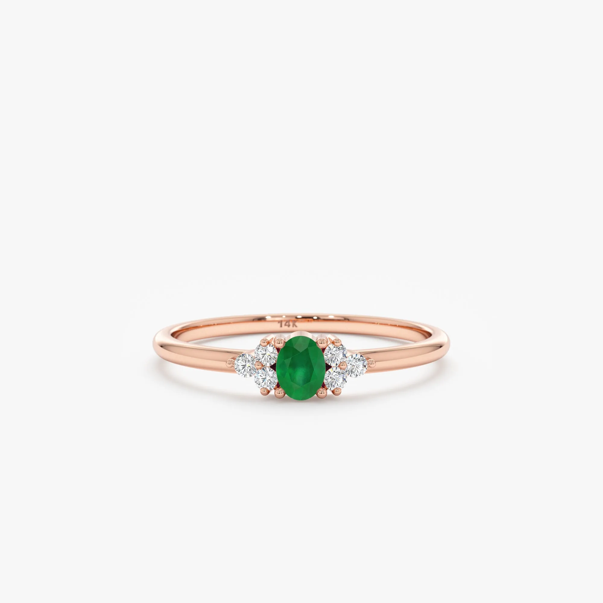 Emerald and Diamond Engagement Ring, Elkin SARAHELISE