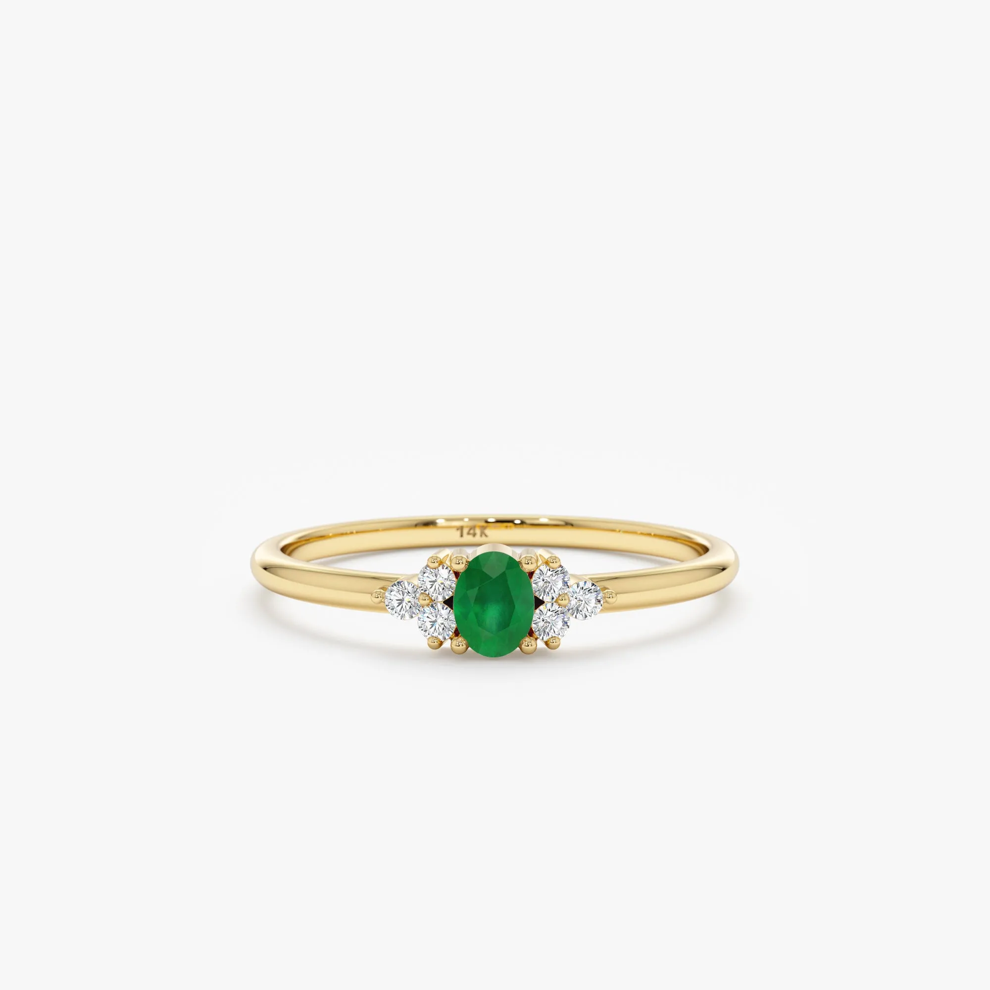 Emerald and Diamond Engagement Ring, Elkin SARAHELISE