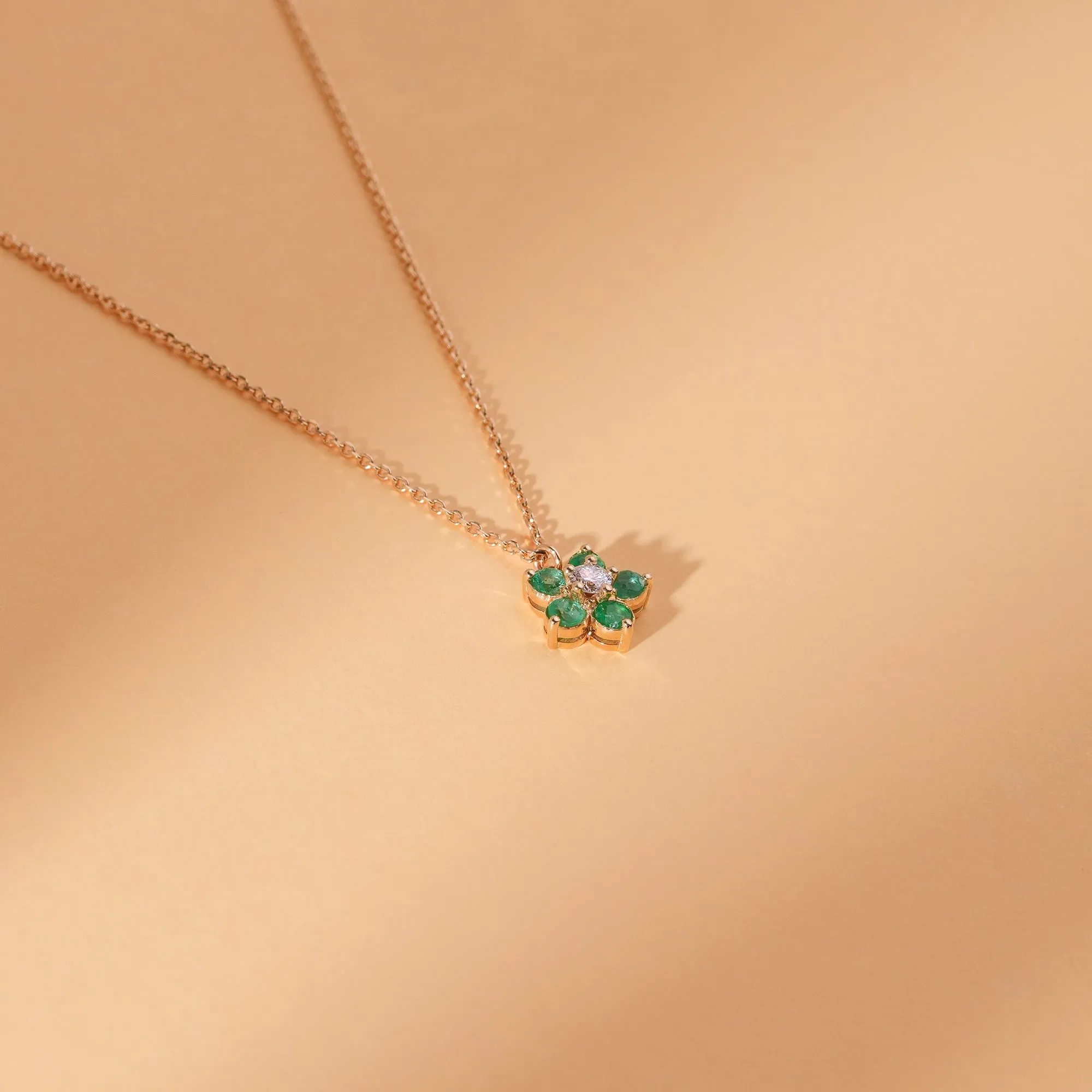 Emerald Flower Necklace, Alondra SARAHELISE