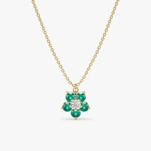 Emerald Flower Necklace, Alondra SARAHELISE