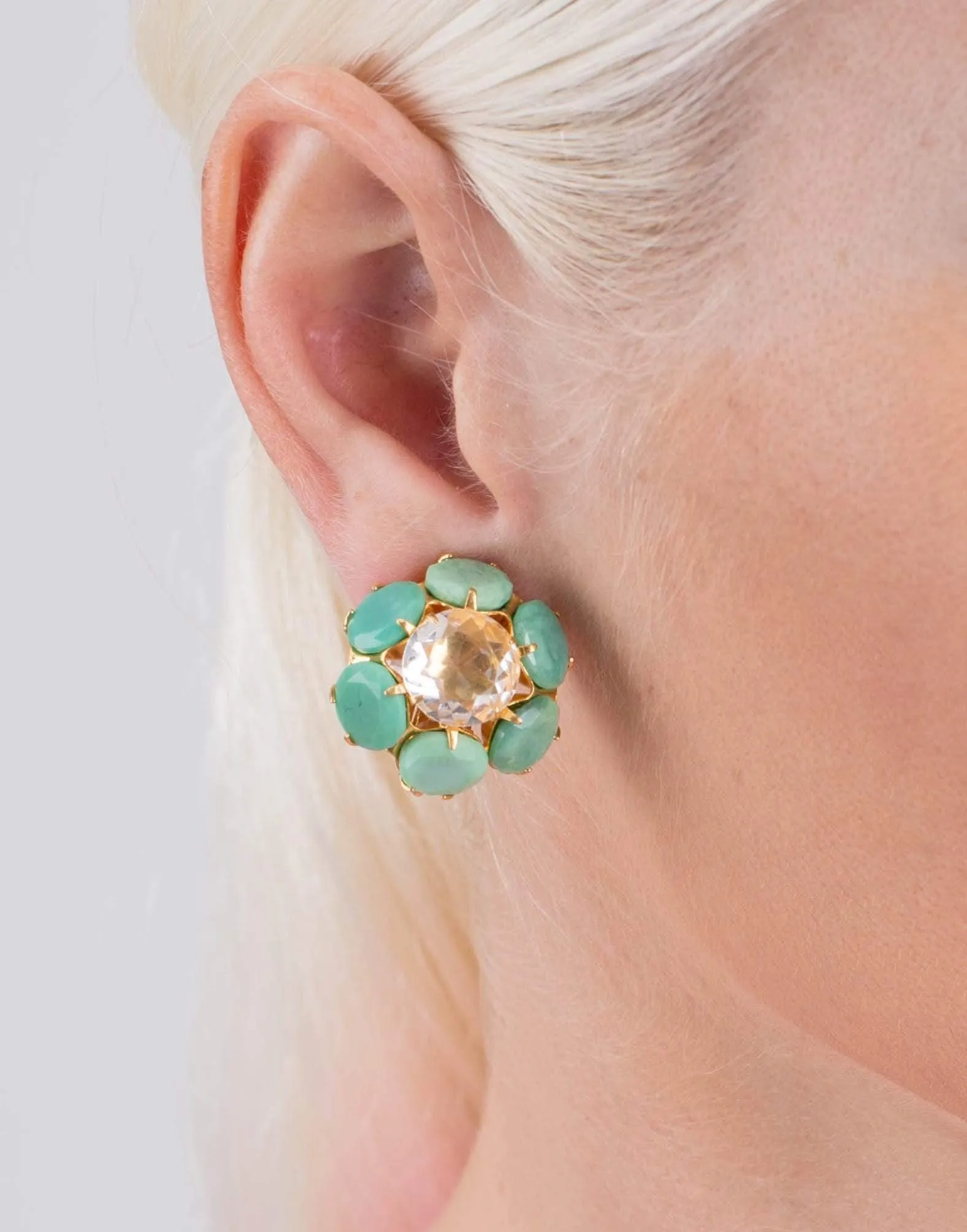 Faceted Quartz Earrings