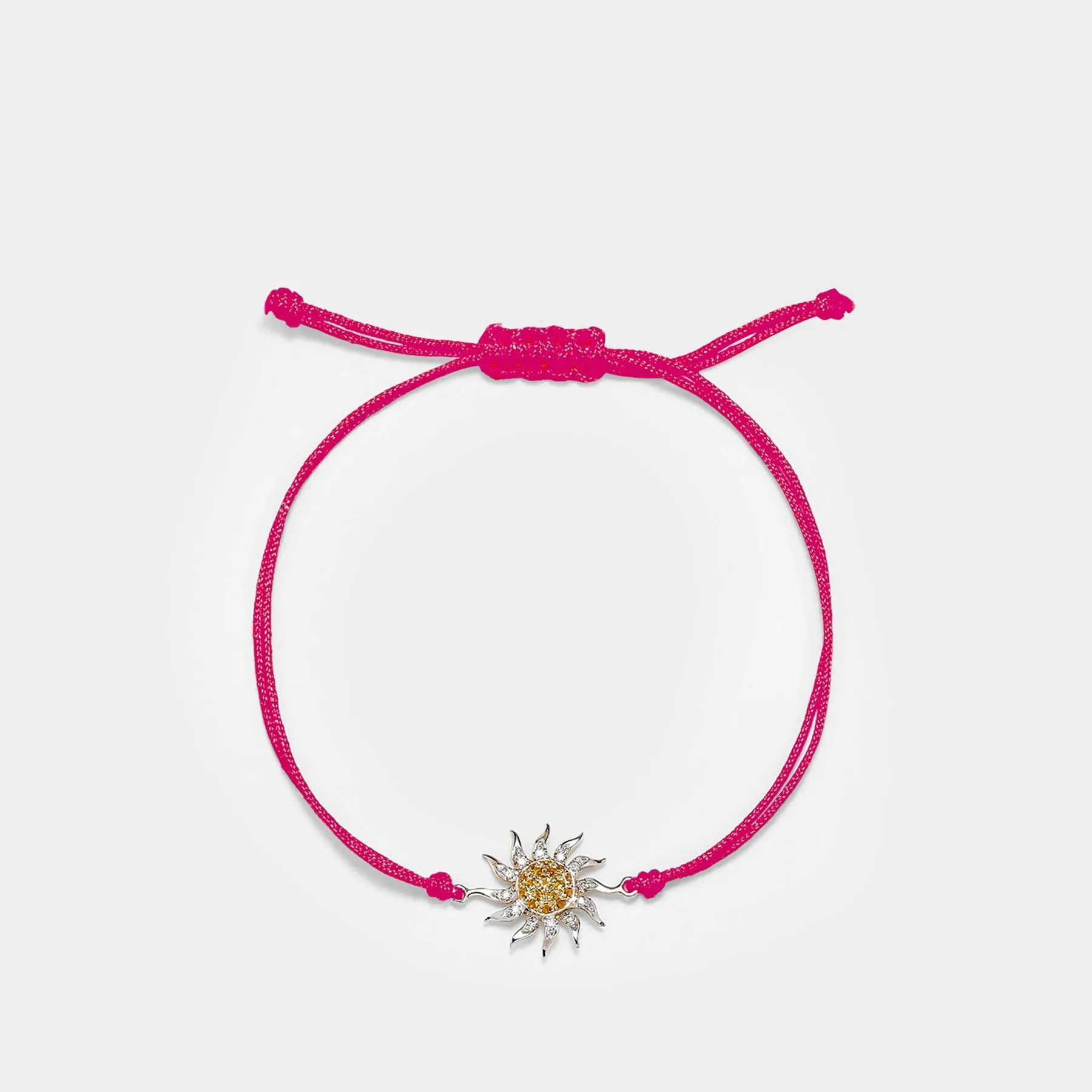 Fil Soleil Fuchsia Bracelet in Yellow Gold