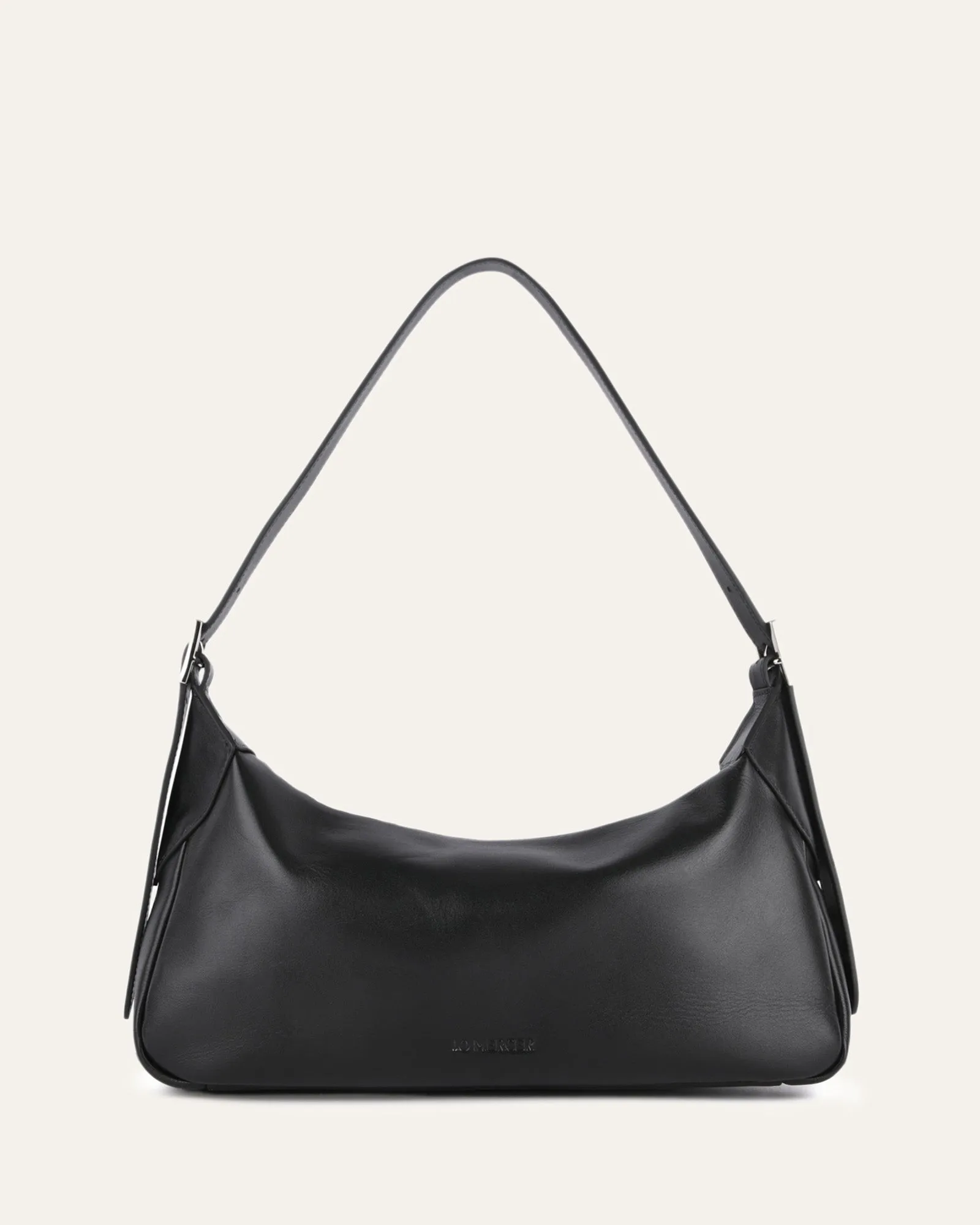 FLORENCE SHOULDER BAG BLACK LEATHER Jo Mercer