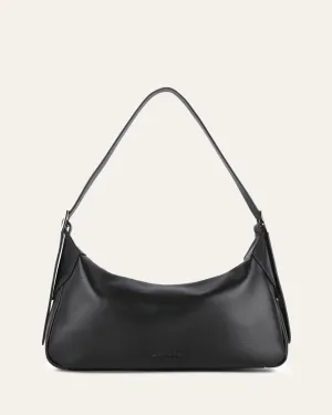 FLORENCE SHOULDER BAG BLACK LEATHER Jo Mercer