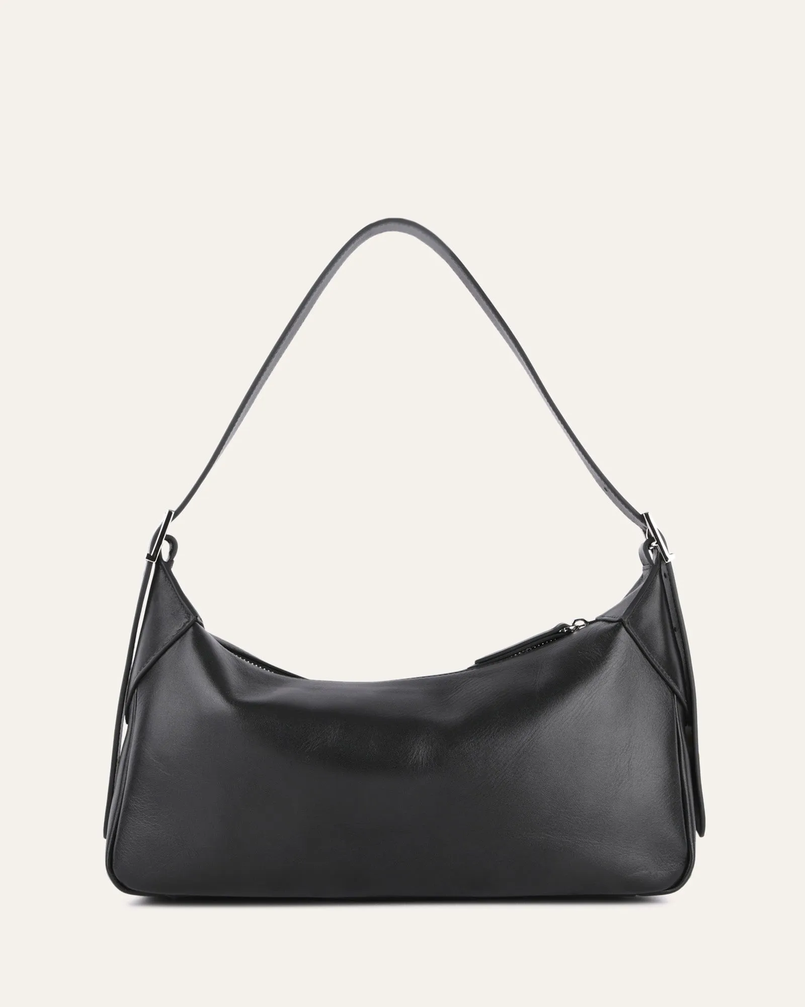 FLORENCE SHOULDER BAG BLACK LEATHER Jo Mercer